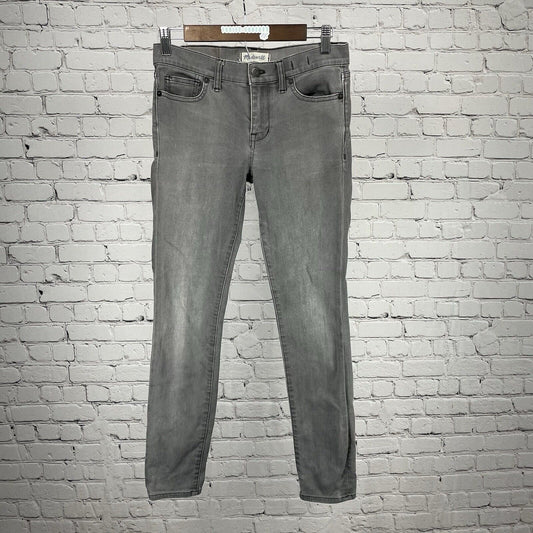 Madewell Grey Skinny Skinny Mid Rise Lightweight Jeans Stretch size 27 (29x28)