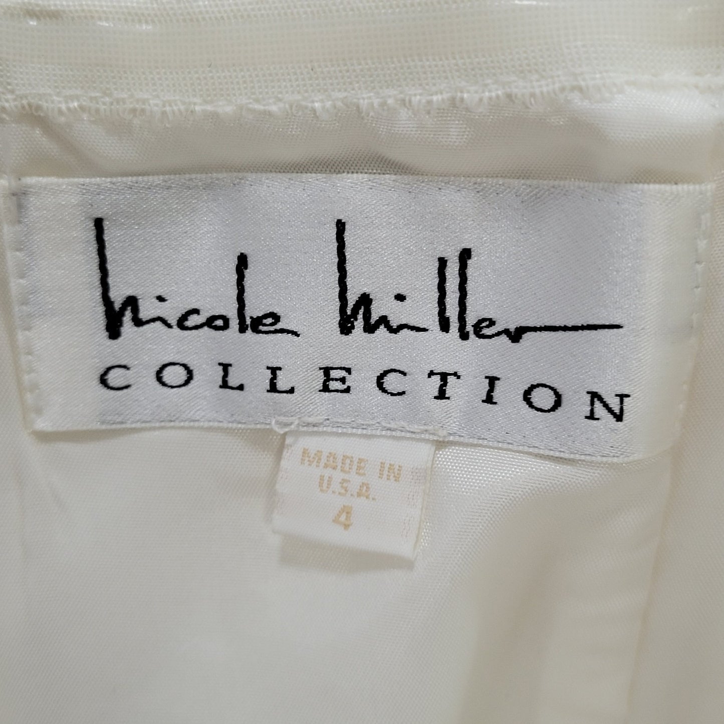 Nicole Miller Ivory 100% Silk Strapless Sweetheart Fit & Flare Boning Dress 4