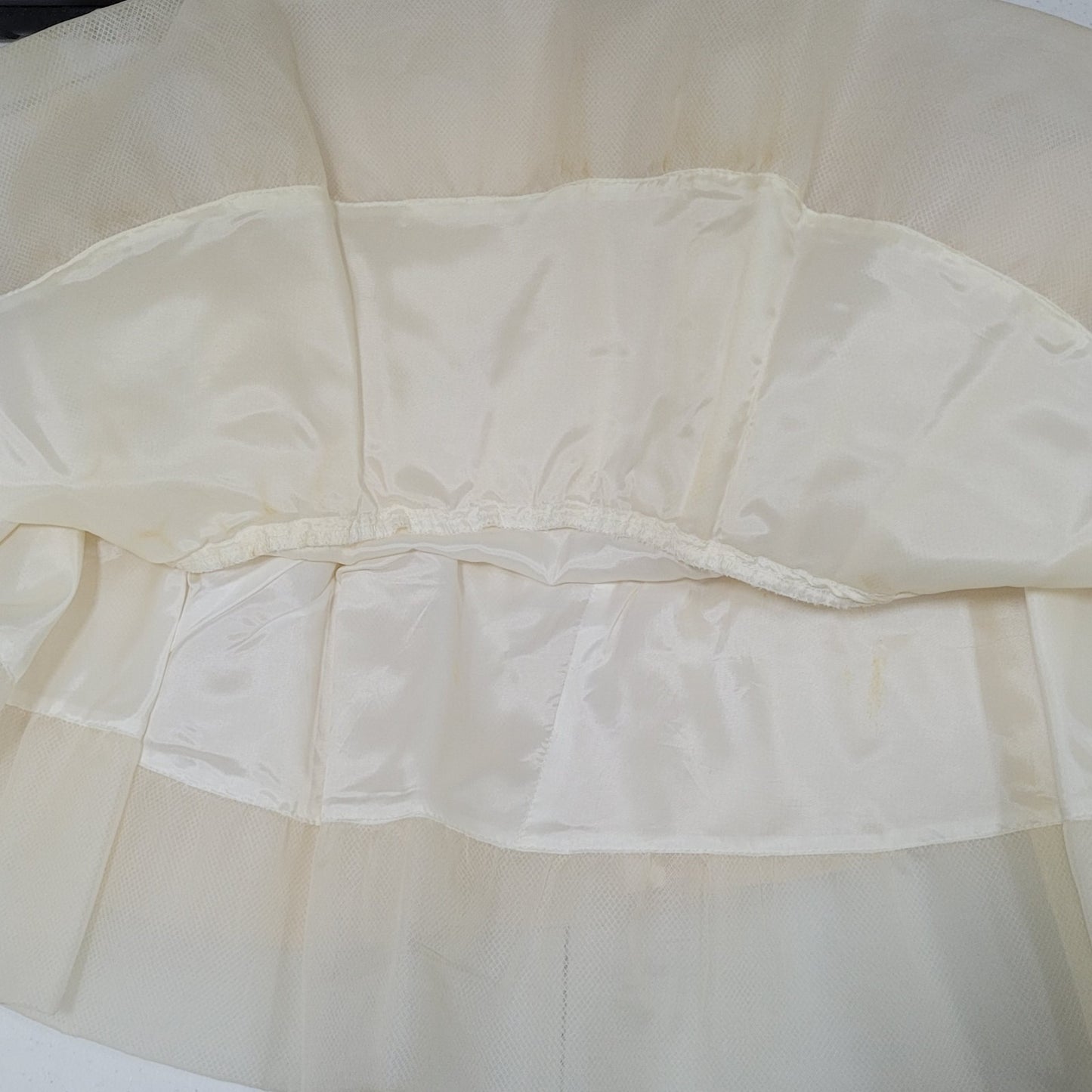 Nicole Miller Ivory 100% Silk Strapless Sweetheart Fit & Flare Boning Dress 4