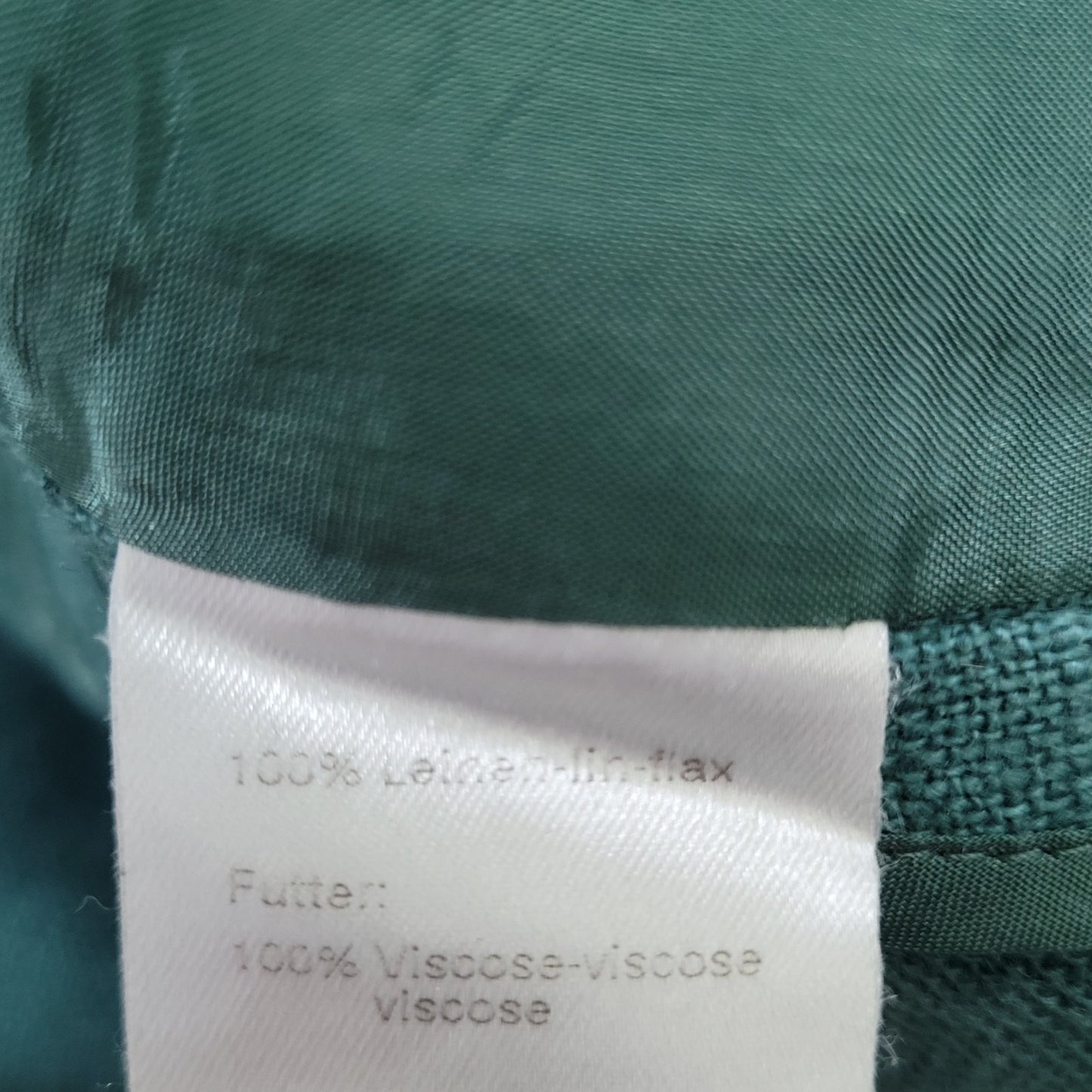 Akris Punto Green 100% Linen Hook Loop Closure Notch Suit Jacket Size 4