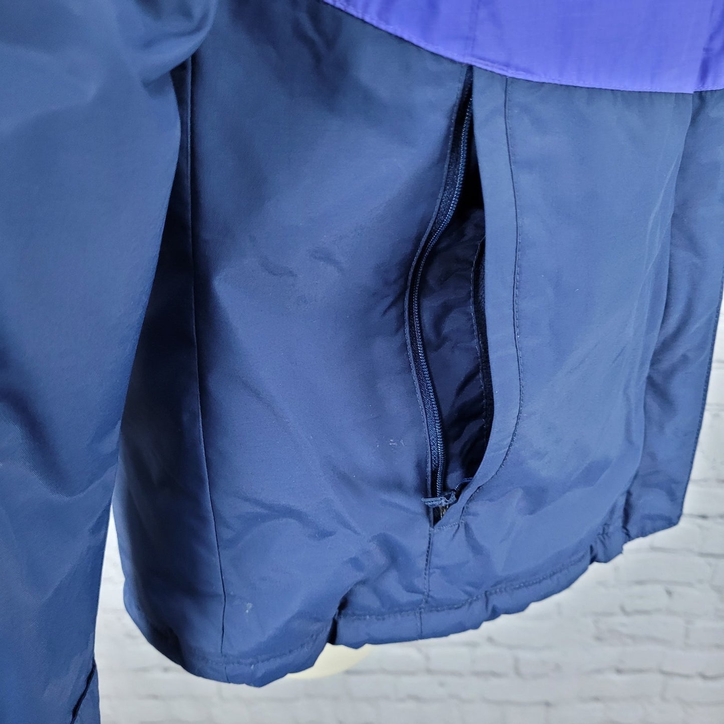 Columbia Omni Shield Purple Blue Insulated Puffer Hooded Jacket Youth L *sm hole