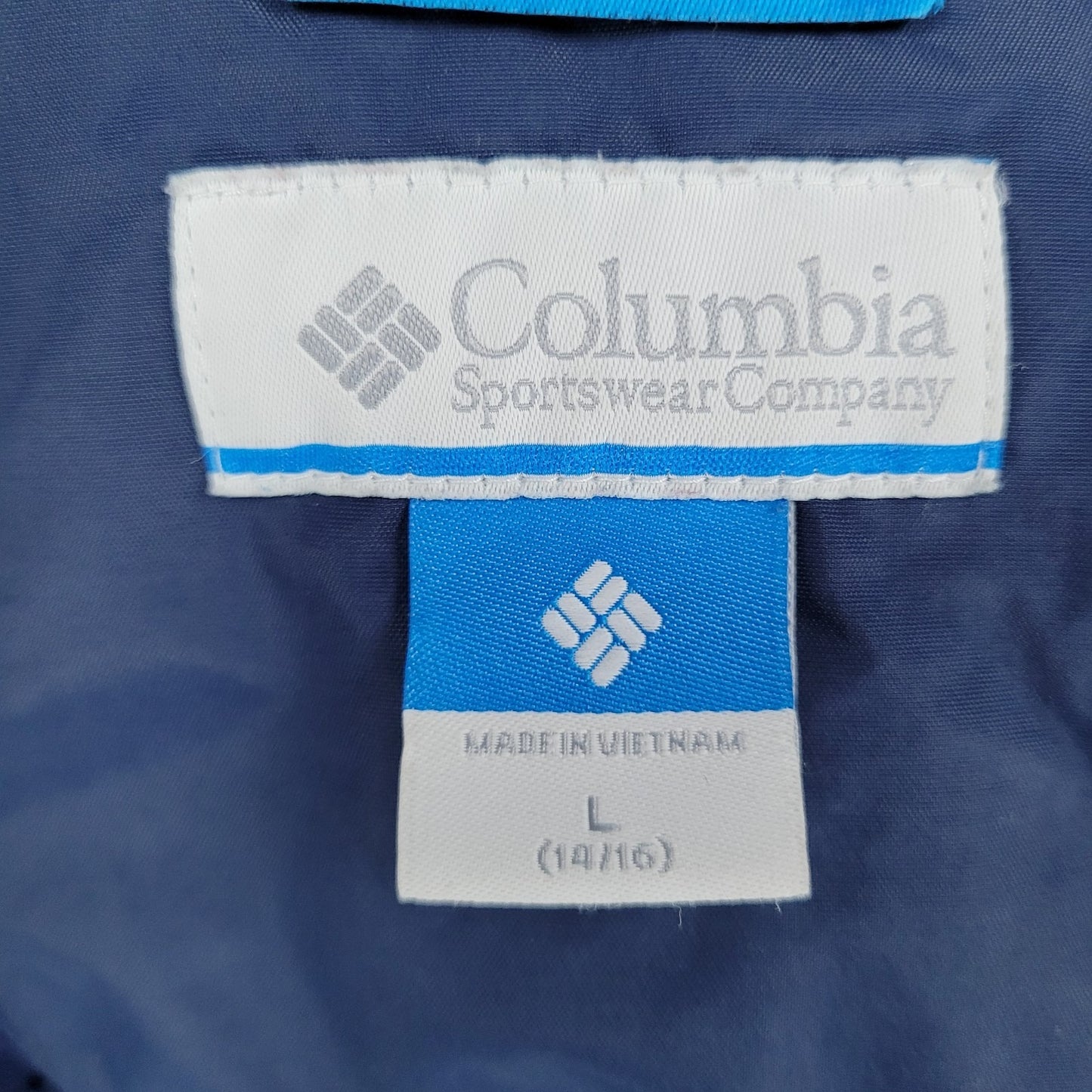 Columbia Omni Shield Purple Blue Insulated Puffer Hooded Jacket Youth L *sm hole