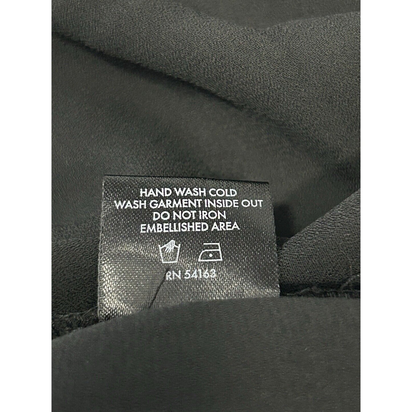 Ellen Tracy Black 100% Silk High Neck Side Zip Layered Dress Size Small S