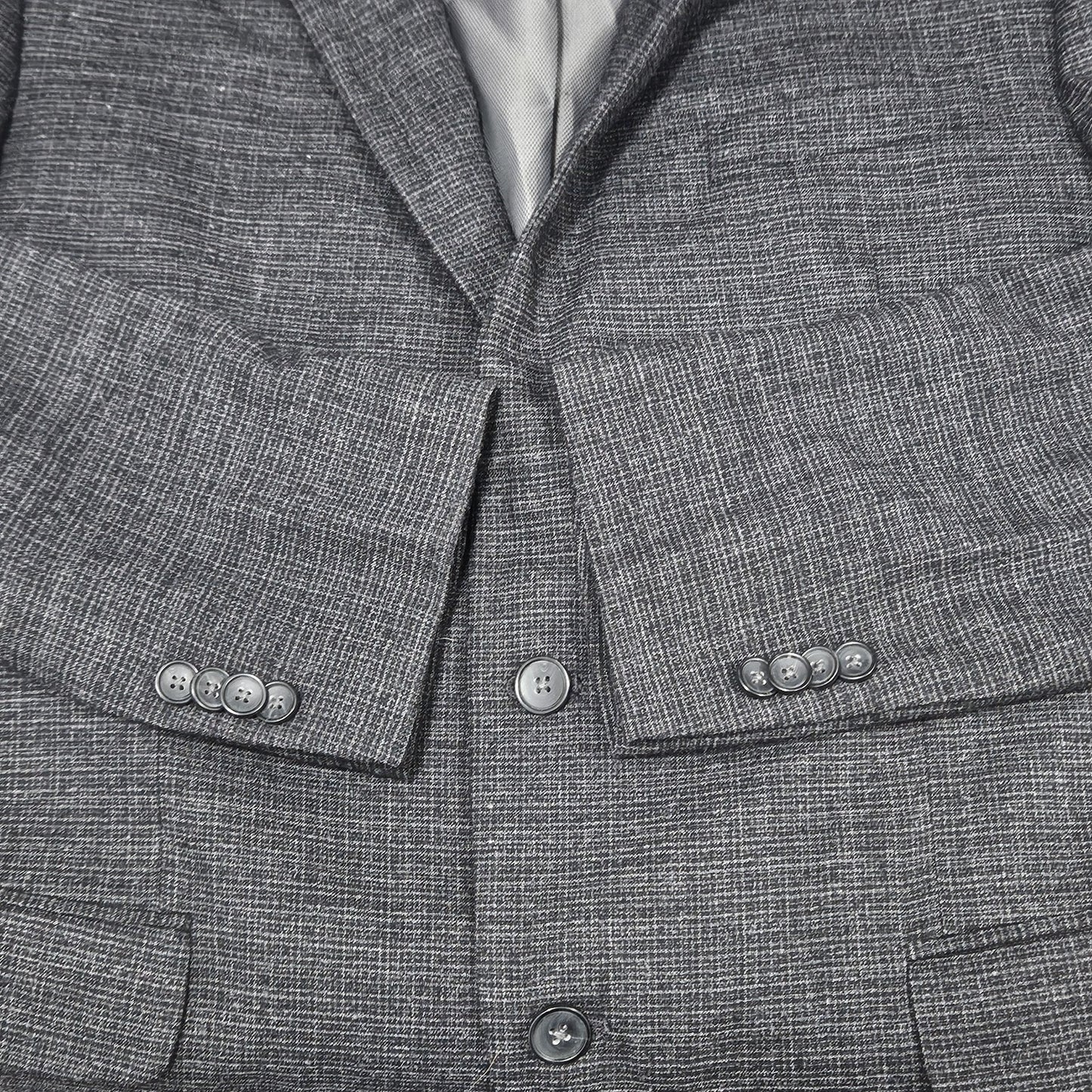 Awearness Kenneth Cole Grey Wool Stretch Slim Fit 2 Button Blazer Sport Coat 44L
