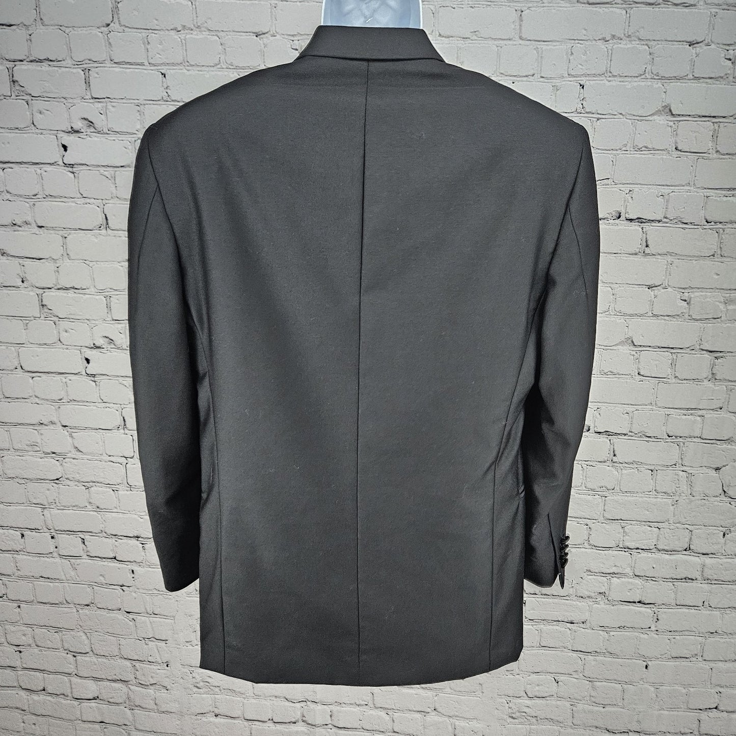 Principe Black 100% Wool 1 Button Ventless Notch Tuxedo Blazer Jacket Italy 40R