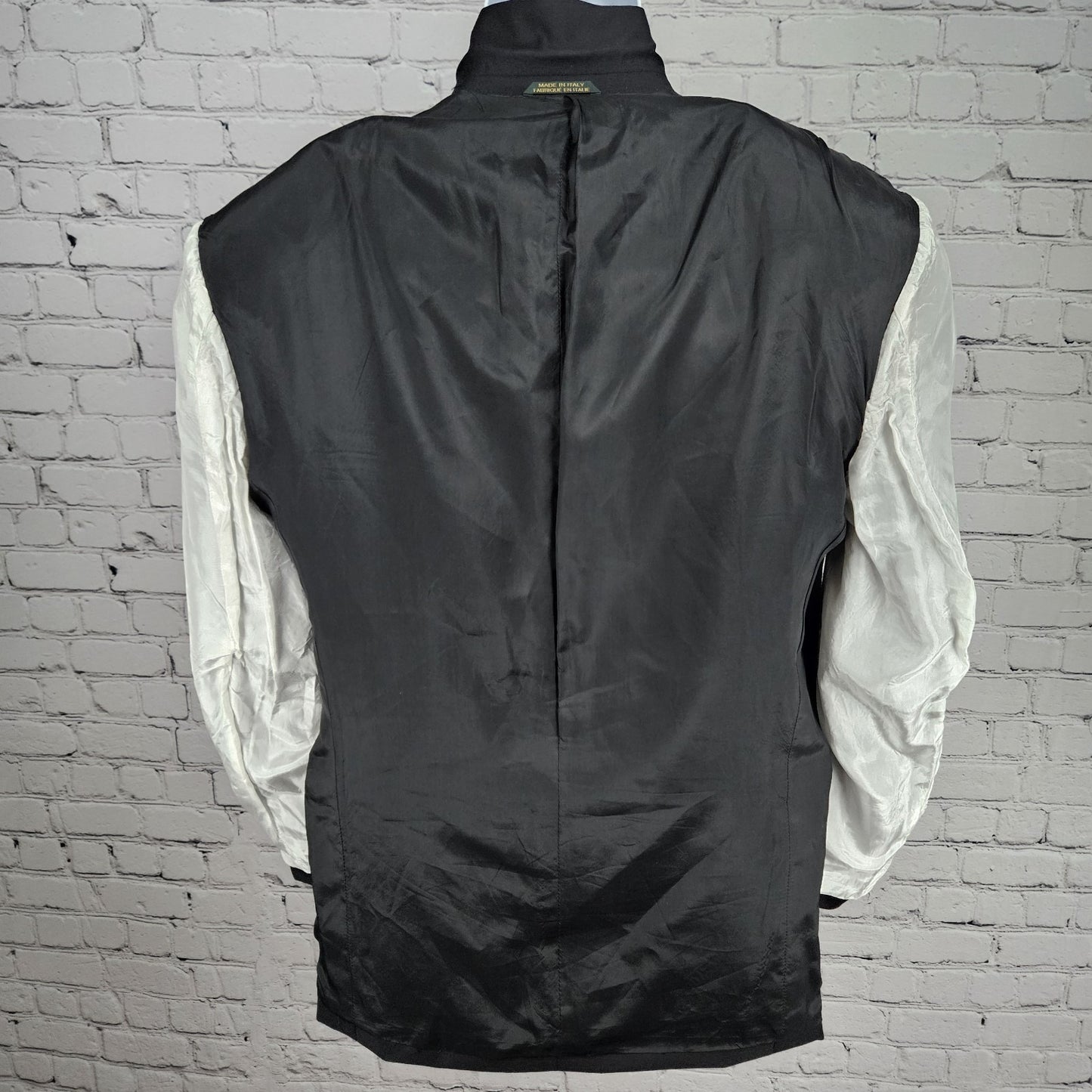 Principe Black 100% Wool 1 Button Ventless Notch Tuxedo Blazer Jacket Italy 40R