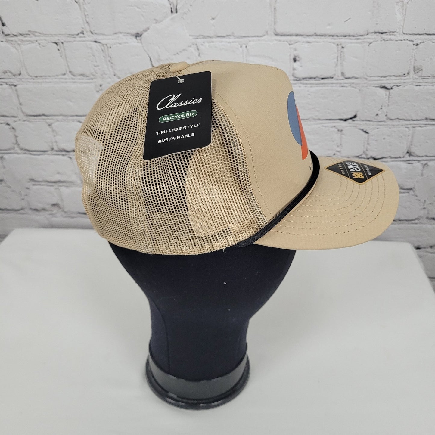 NWD Studio 3 King Cap Tan Classics Adjustable Recycled Materials Trucker Hat O/S