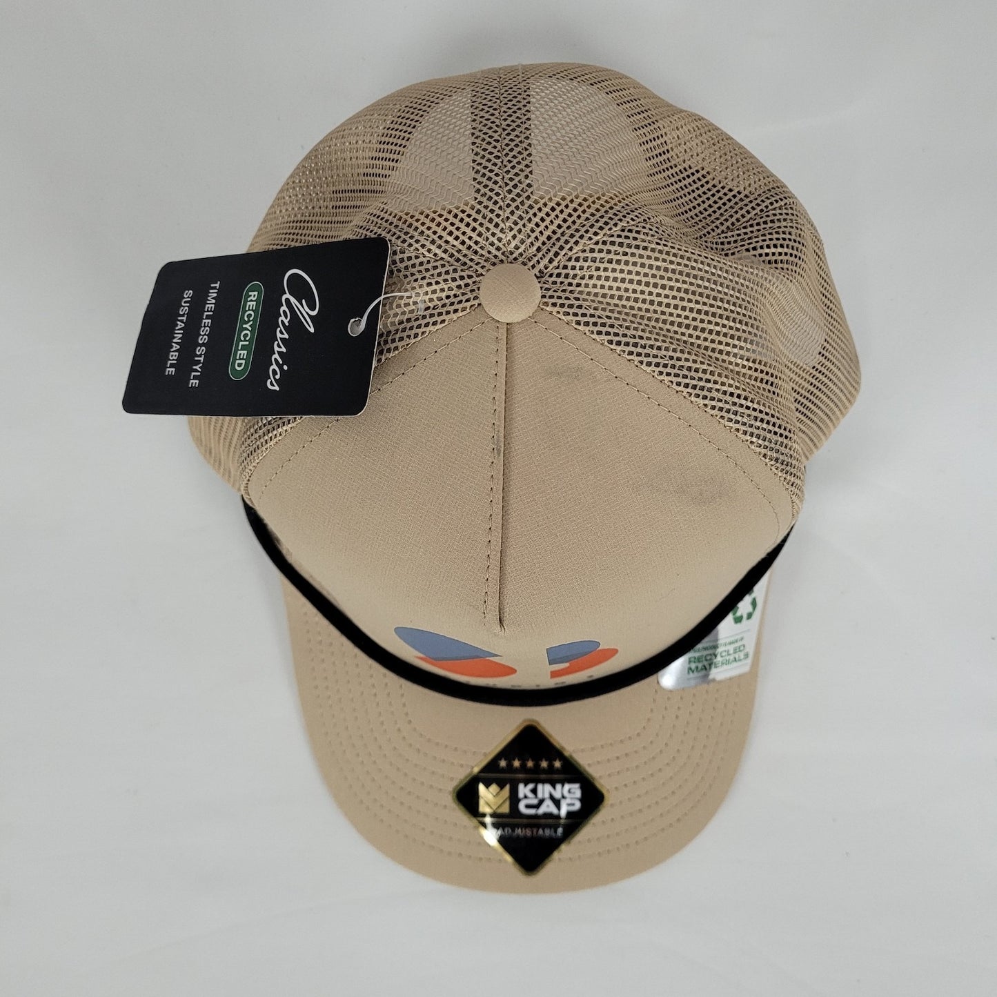 NWD Studio 3 King Cap Tan Classics Adjustable Recycled Materials Trucker Hat O/S