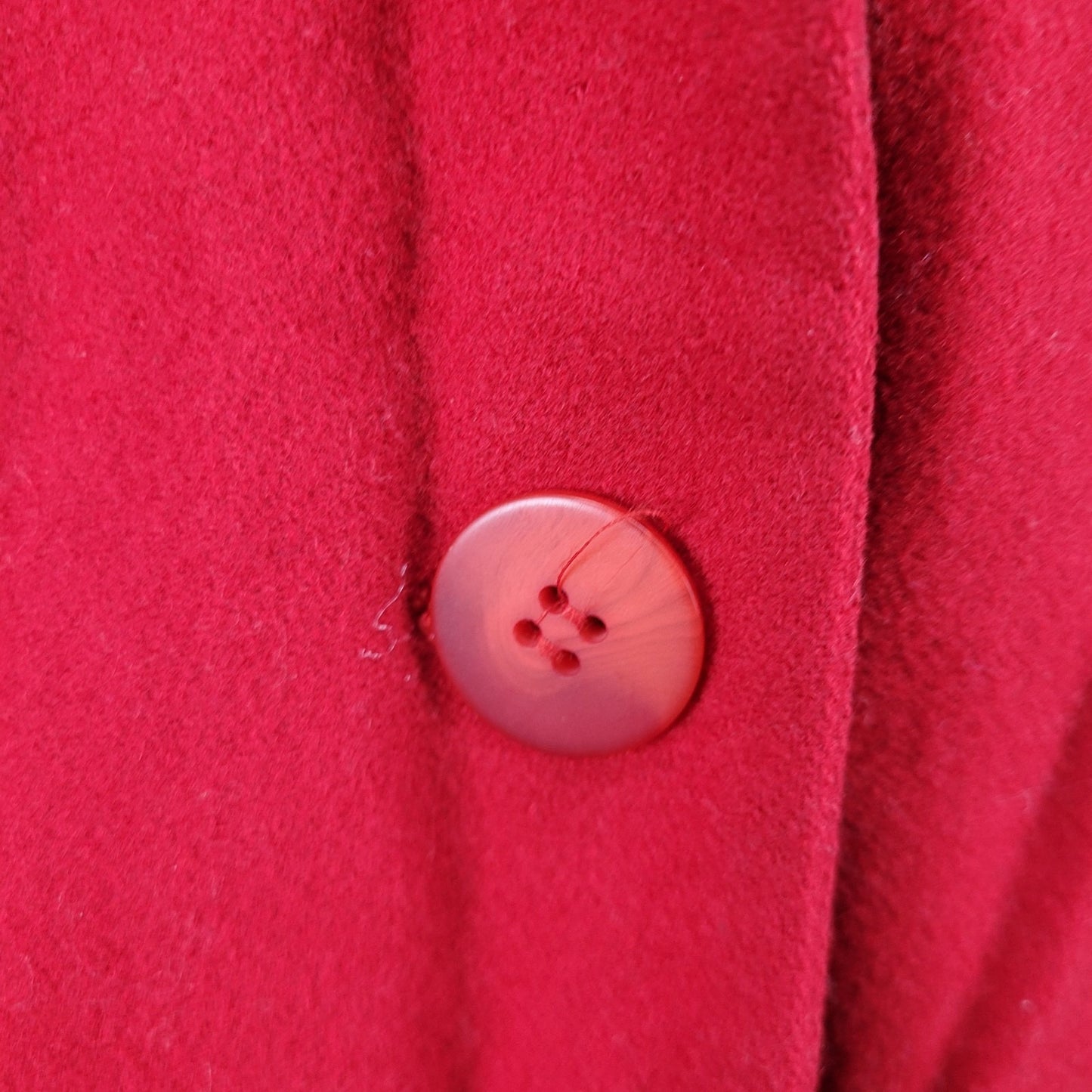 VTG Saks Fifth Avenue Red Wool Buttoned Blazer Jacket Size Large L