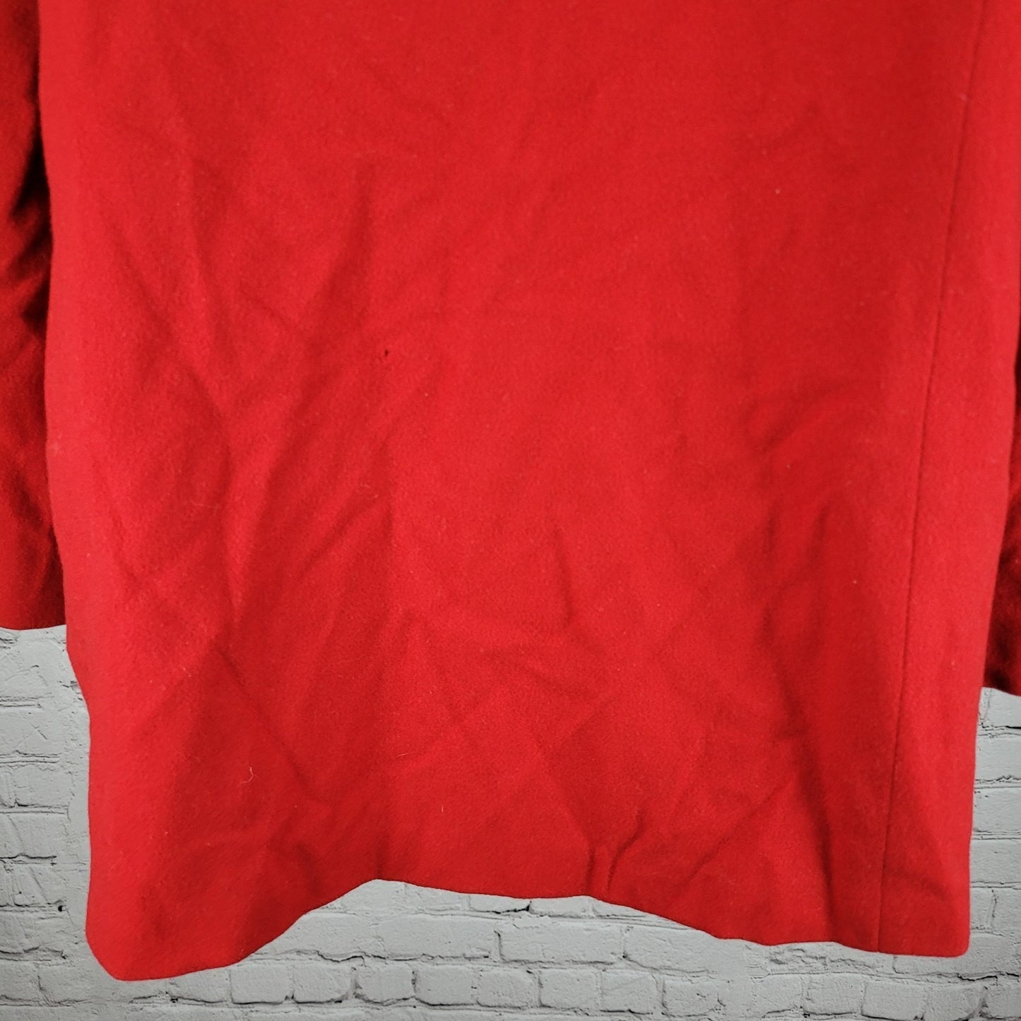 VTG Saks Fifth Avenue Red Wool Buttoned Blazer Jacket Size Large L