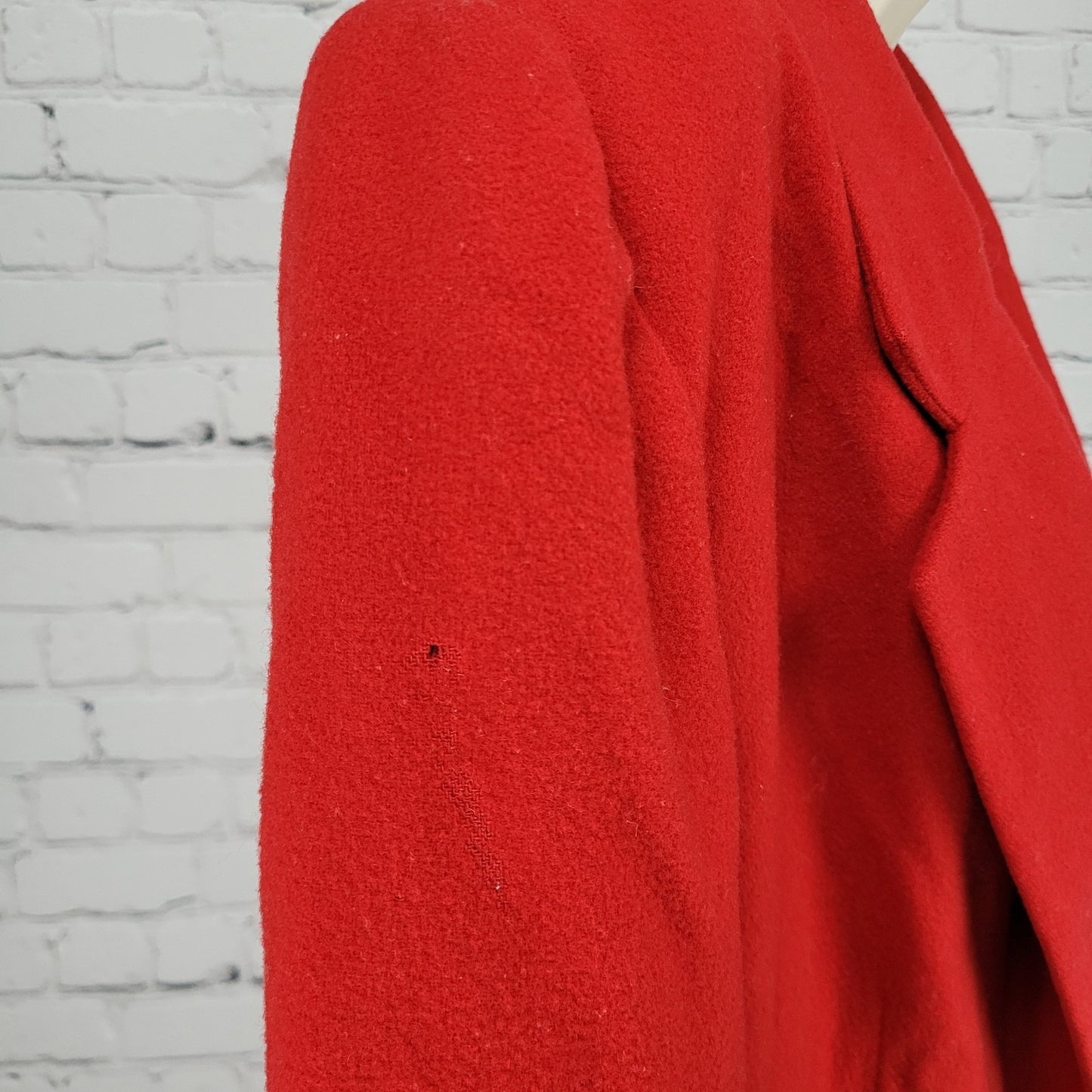 VTG Saks Fifth Avenue Red Wool Buttoned Blazer Jacket Size Large L
