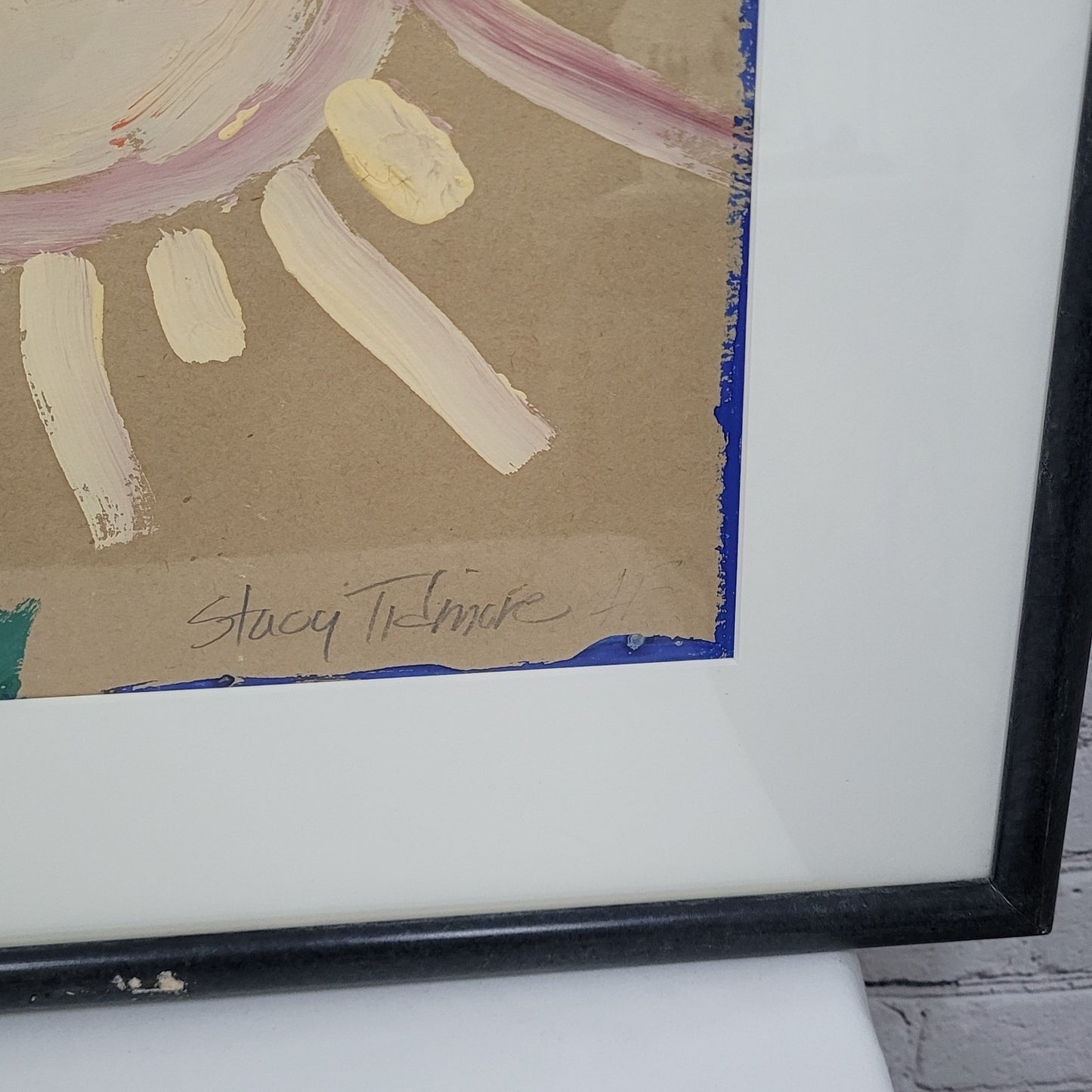 Stacy Tidmore Sun Sky Nature Original Painting Matted Framed Art (29"x22.5")