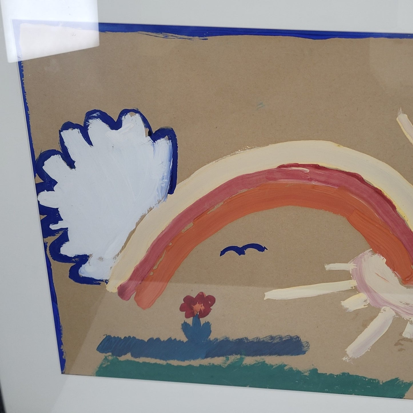 Stacy Tidmore Sun Sky Nature Original Painting Matted Framed Art (29"x22.5")