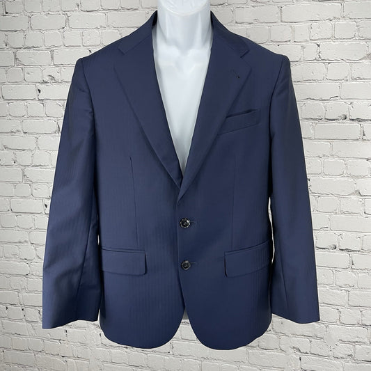 Joseph Abboud Ermenegildo Zenga Blue Wool Two Button Blazer Sport Coat USA 38S