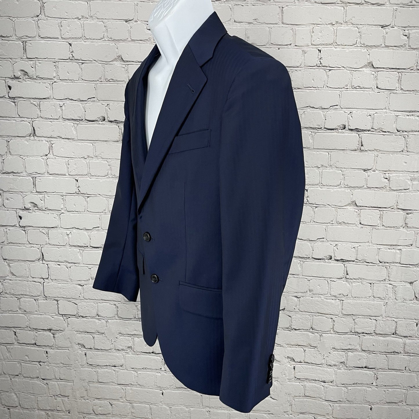 Joseph Abboud Ermenegildo Zenga Blue Wool Two Button Blazer Sport Coat USA 38S