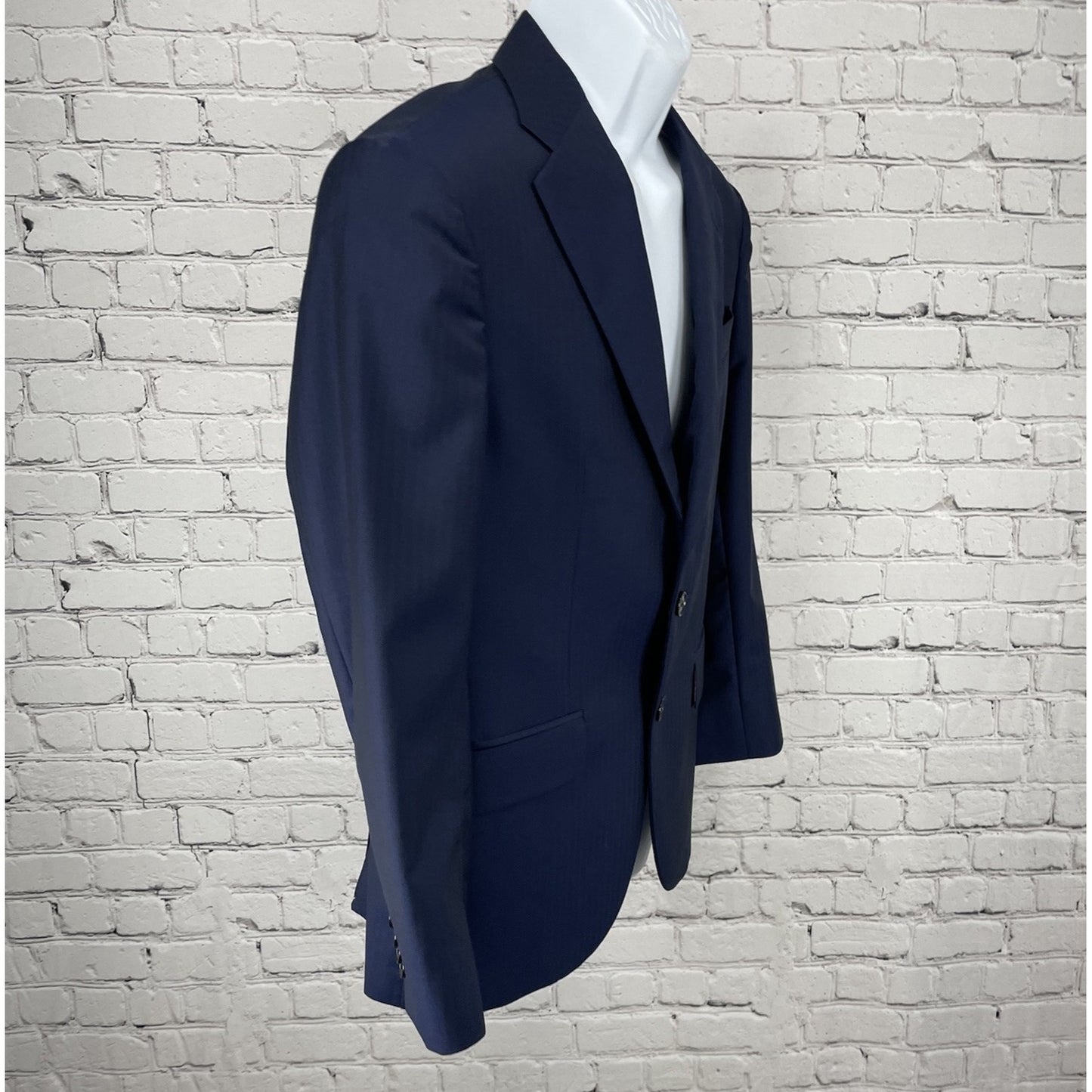 Joseph Abboud Ermenegildo Zenga Blue Wool Two Button Blazer Sport Coat USA 38S