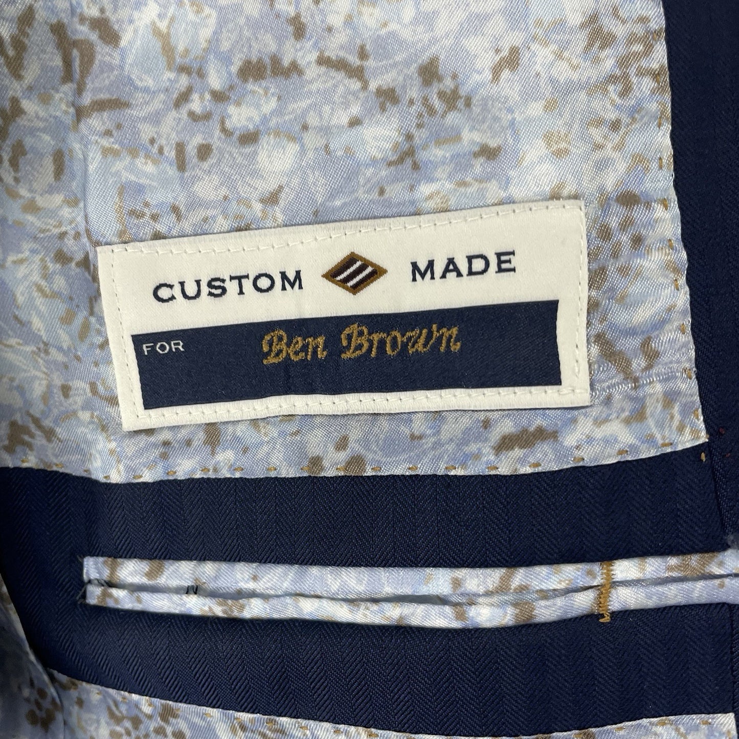 Joseph Abboud Ermenegildo Zenga Blue Wool Two Button Blazer Sport Coat USA 38S