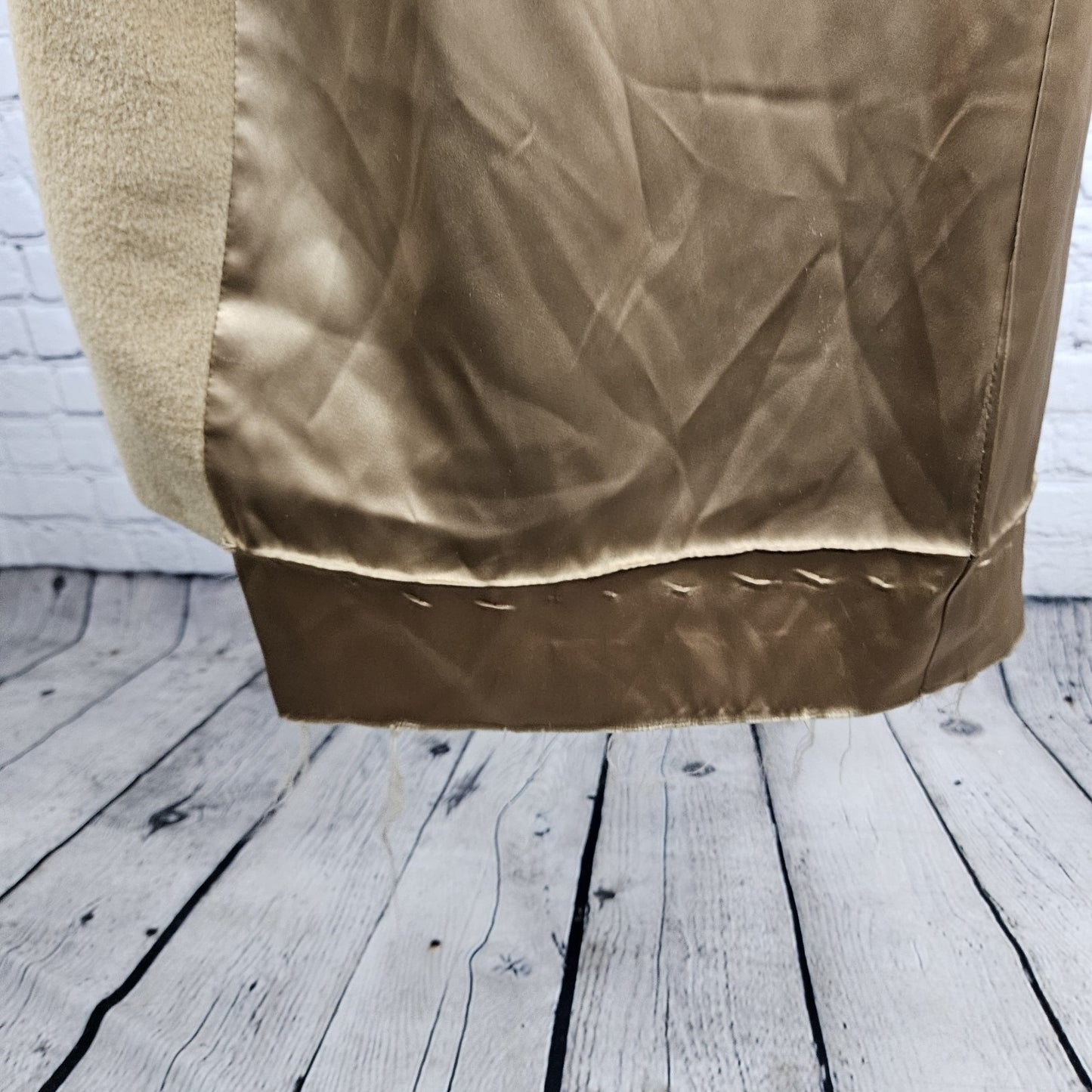 VTG Regency Bergdorf Goodman Tan 100% Pure Camel Hair Pea Coat USA 8