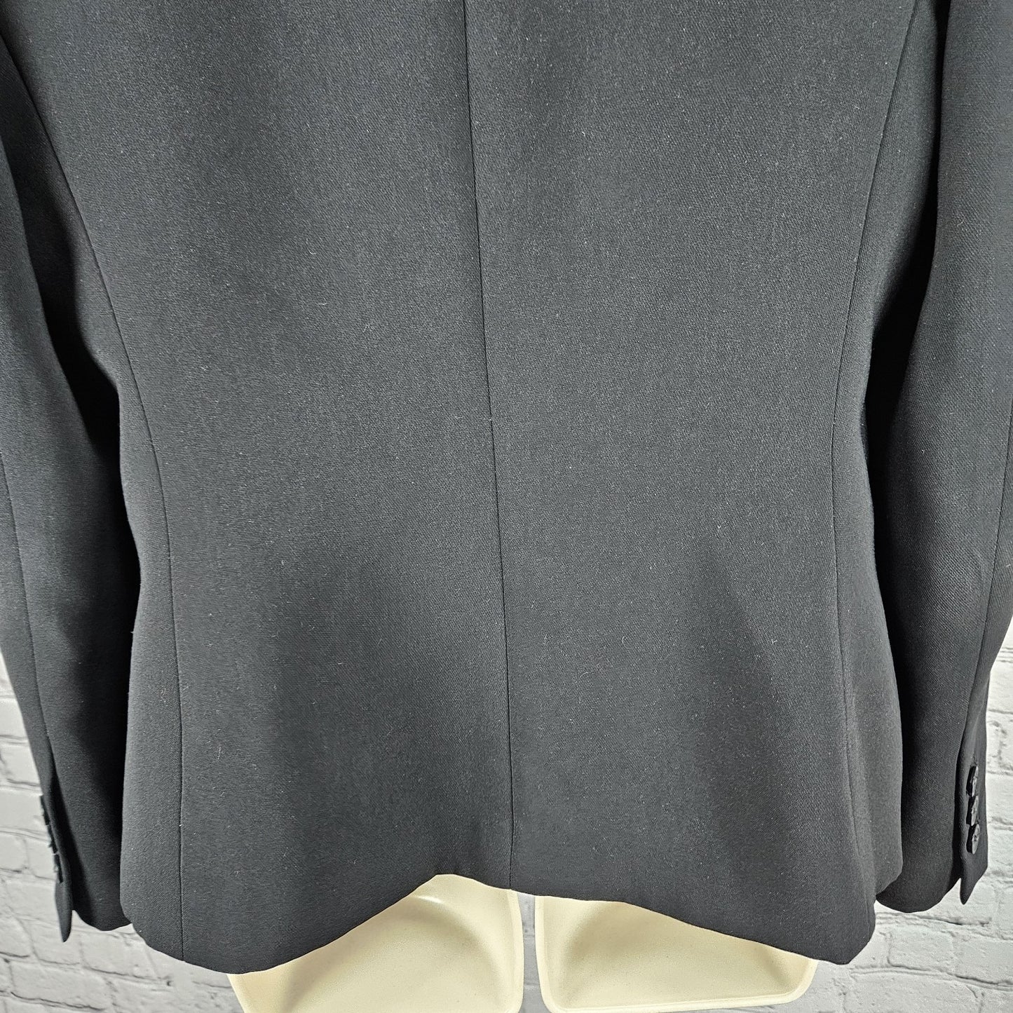 Anne Klein Suit Black 1 Button Ventless Peak Lapel Pockets Blazer Jacket 10