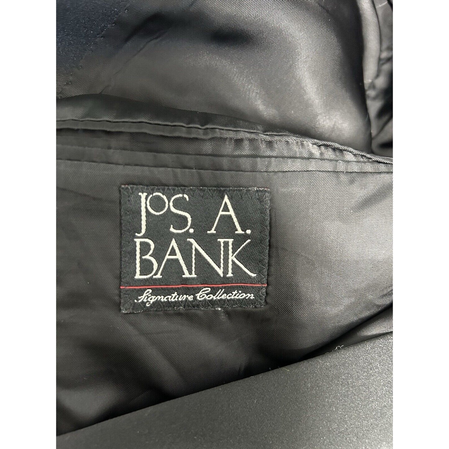 Jos A Bank Black 100% Wool Single Button Notch Tuxedo Suit Jacket Men’s 42R