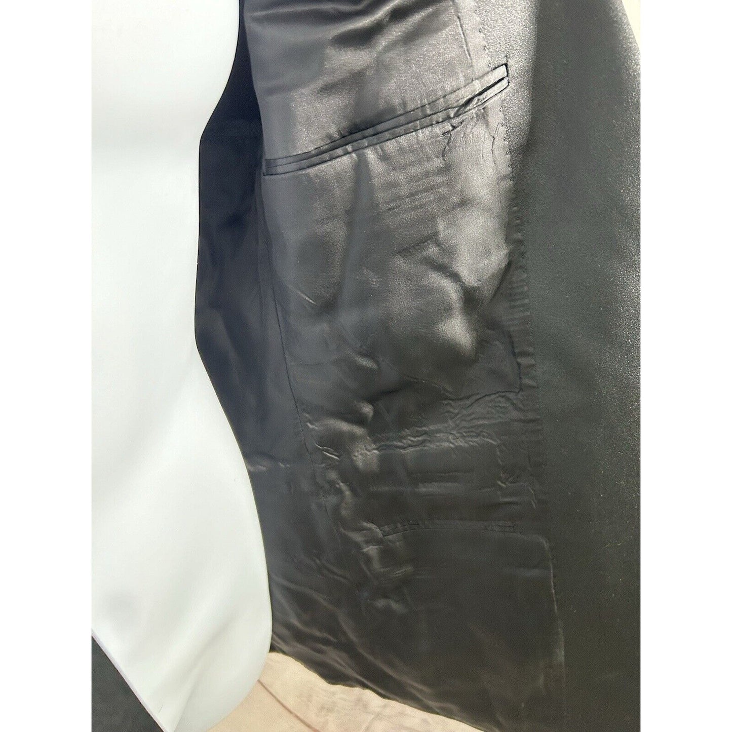 Jos A Bank Black 100% Wool Single Button Notch Tuxedo Suit Jacket Men’s 42R