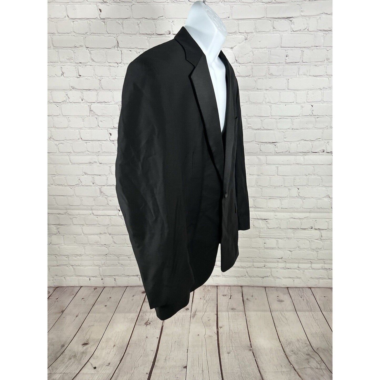 Jos A Bank Black 100% Wool Single Button Notch Tuxedo Suit Jacket Men’s 42R