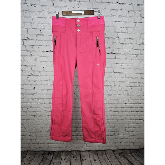 Obermeyer Pink Adjustable Waist Fleece Lined Snow Ski Pants Teen XL 18 (28x30)