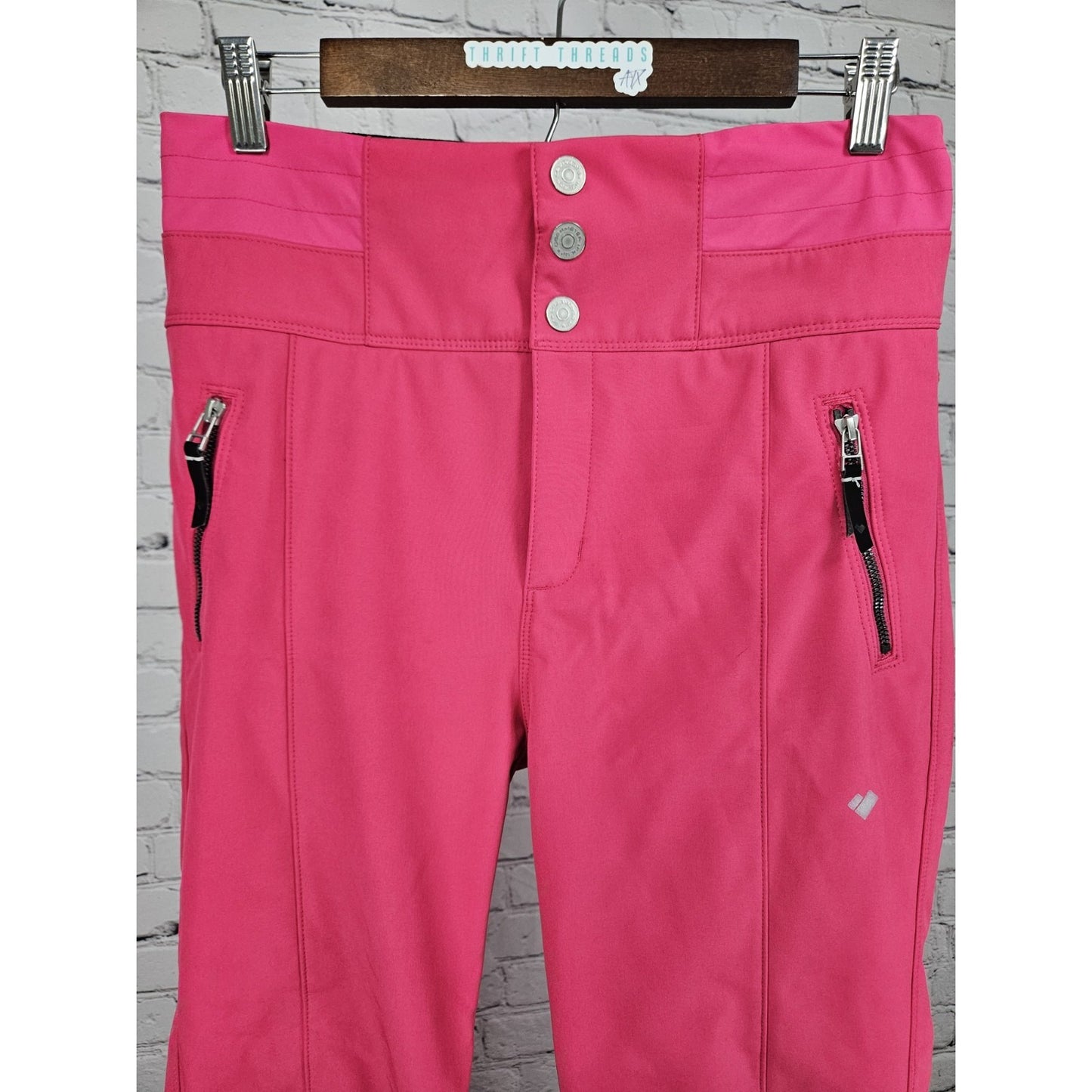Obermeyer Pink Adjustable Waist Fleece Lined Snow Ski Pants Teen XL 18 (28x30)