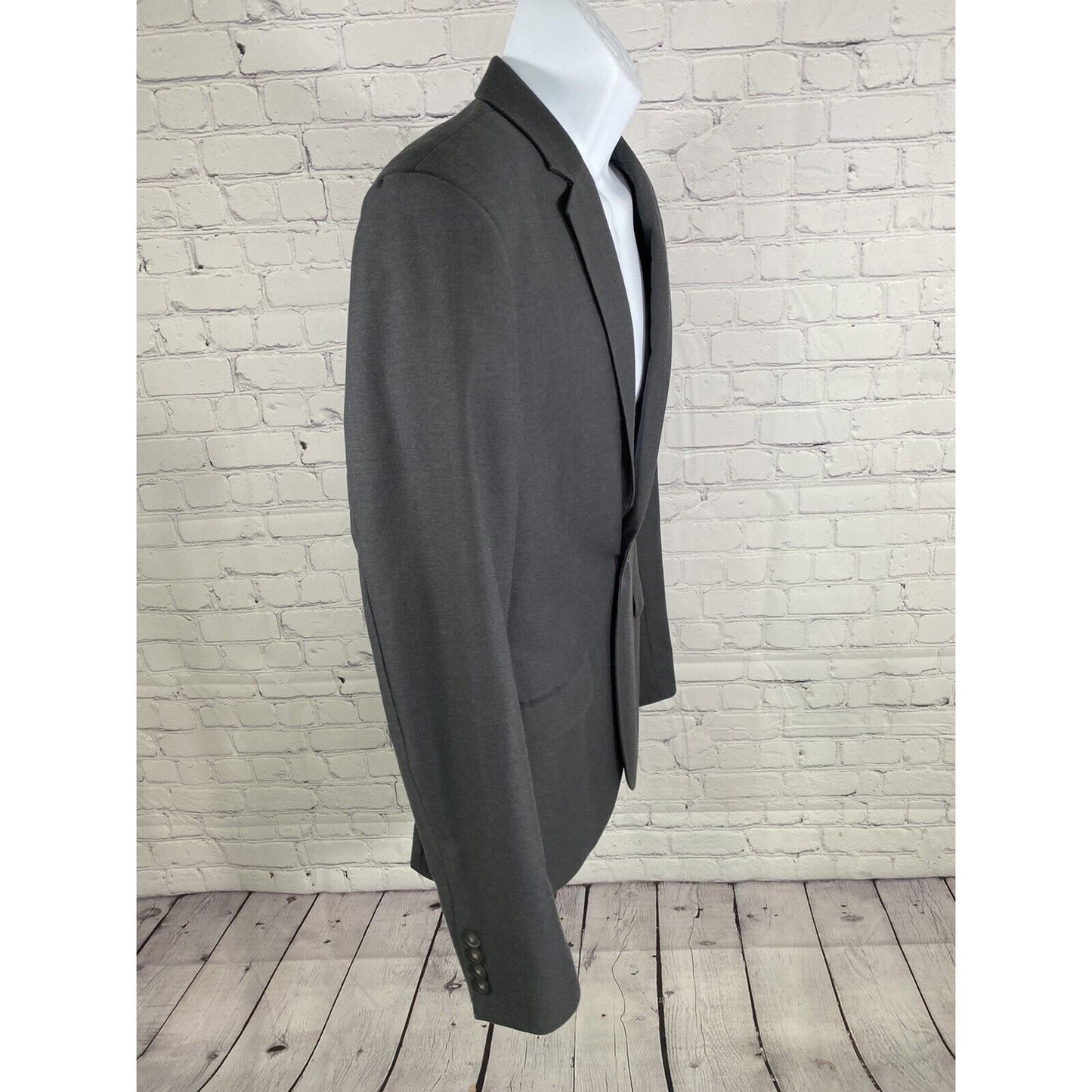 Topman Gray Single Button Notch Lapel Blazer Sport Coat Jacket 38R