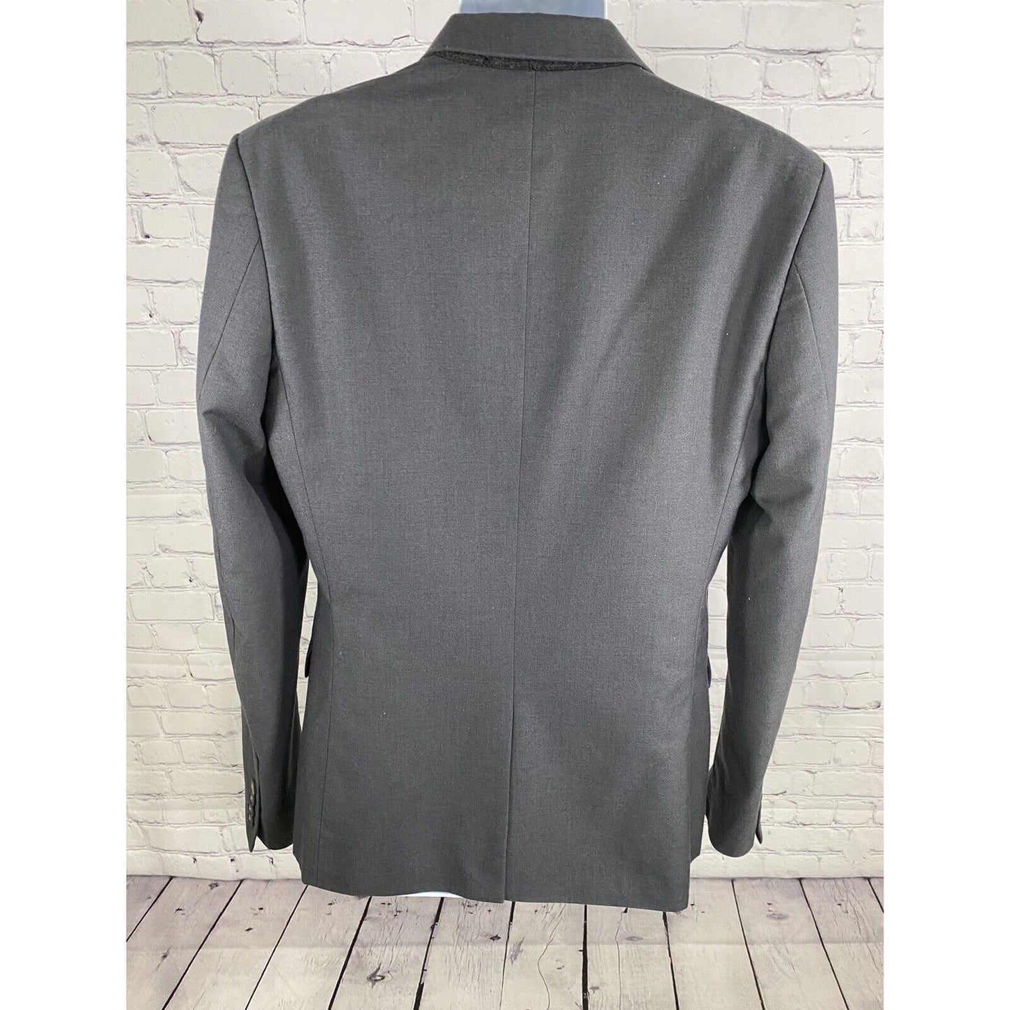 Topman Gray Single Button Notch Lapel Blazer Sport Coat Jacket 38R