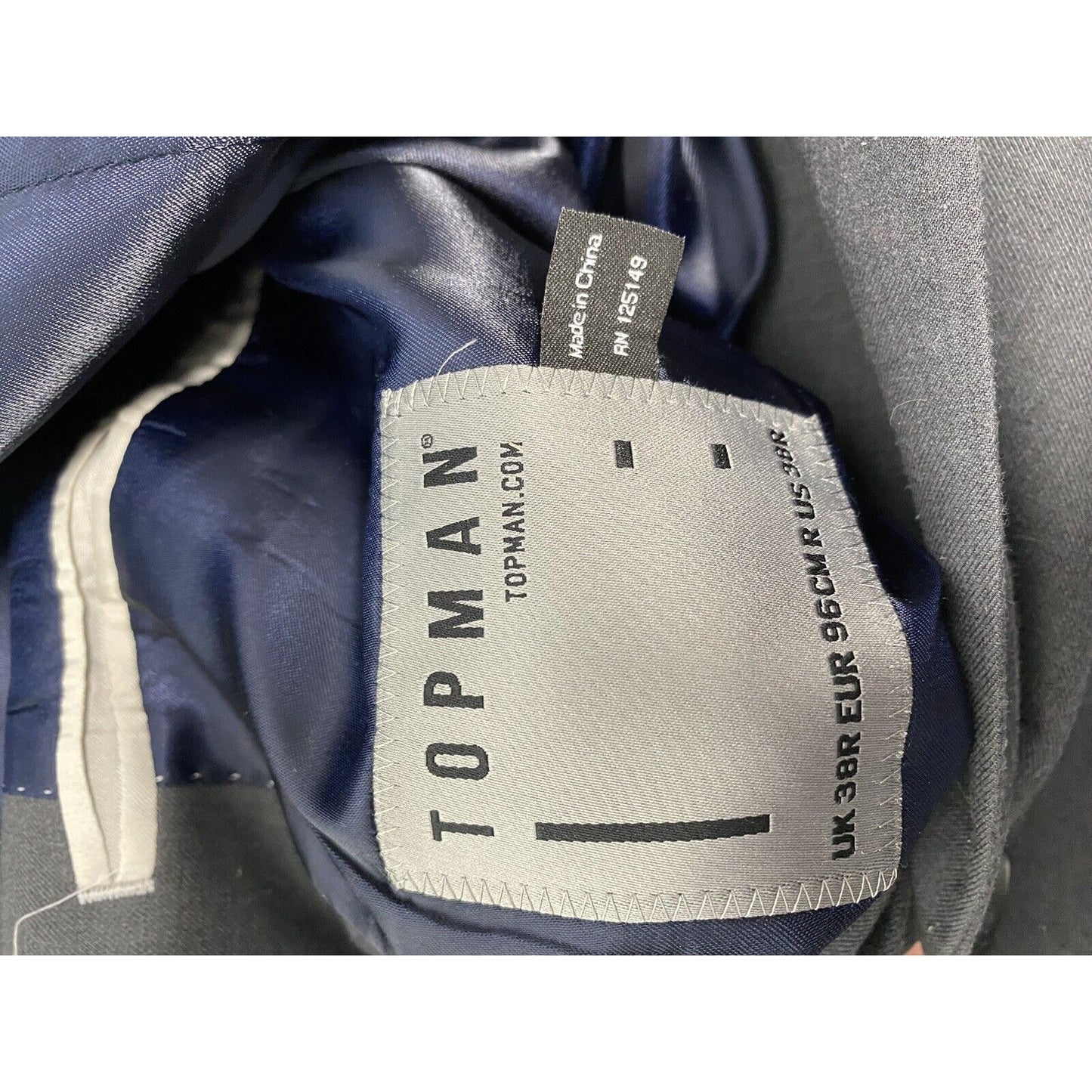 Topman Gray Single Button Notch Lapel Blazer Sport Coat Jacket 38R