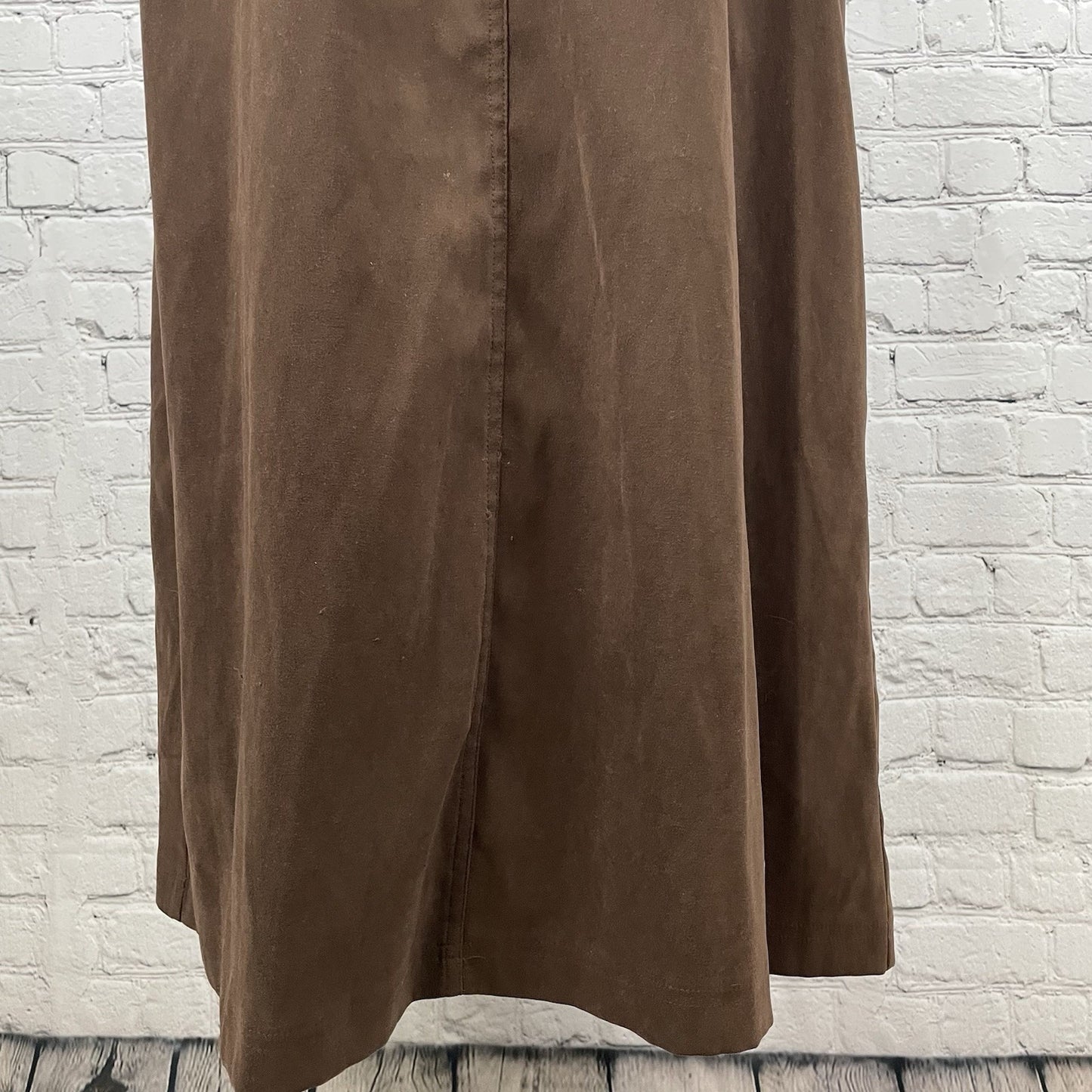 Cambridge Country Brown Sleeveless V Neck Cargo Pocket Shift Dress Size Large L