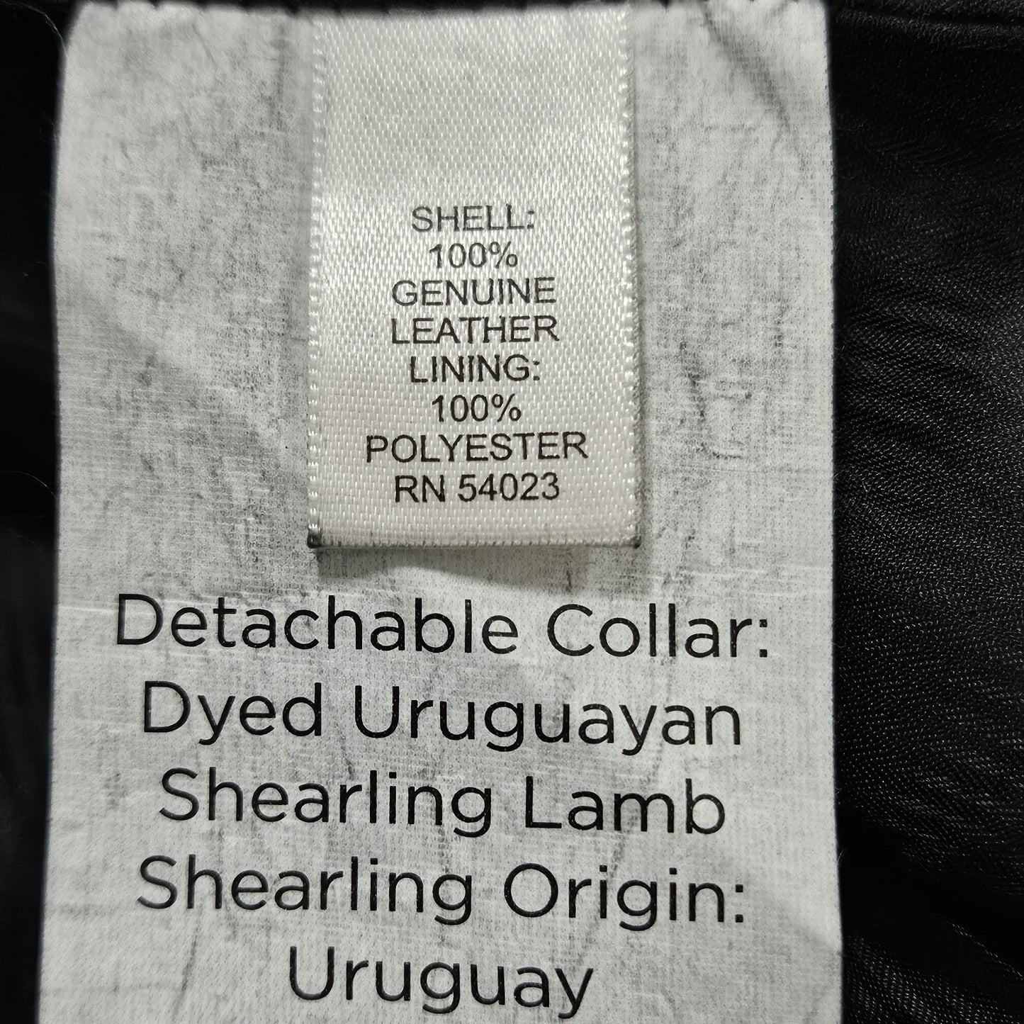 Banana Republic Black Genuine Leather Shearling Lamb Fur Collar Jacket Large L