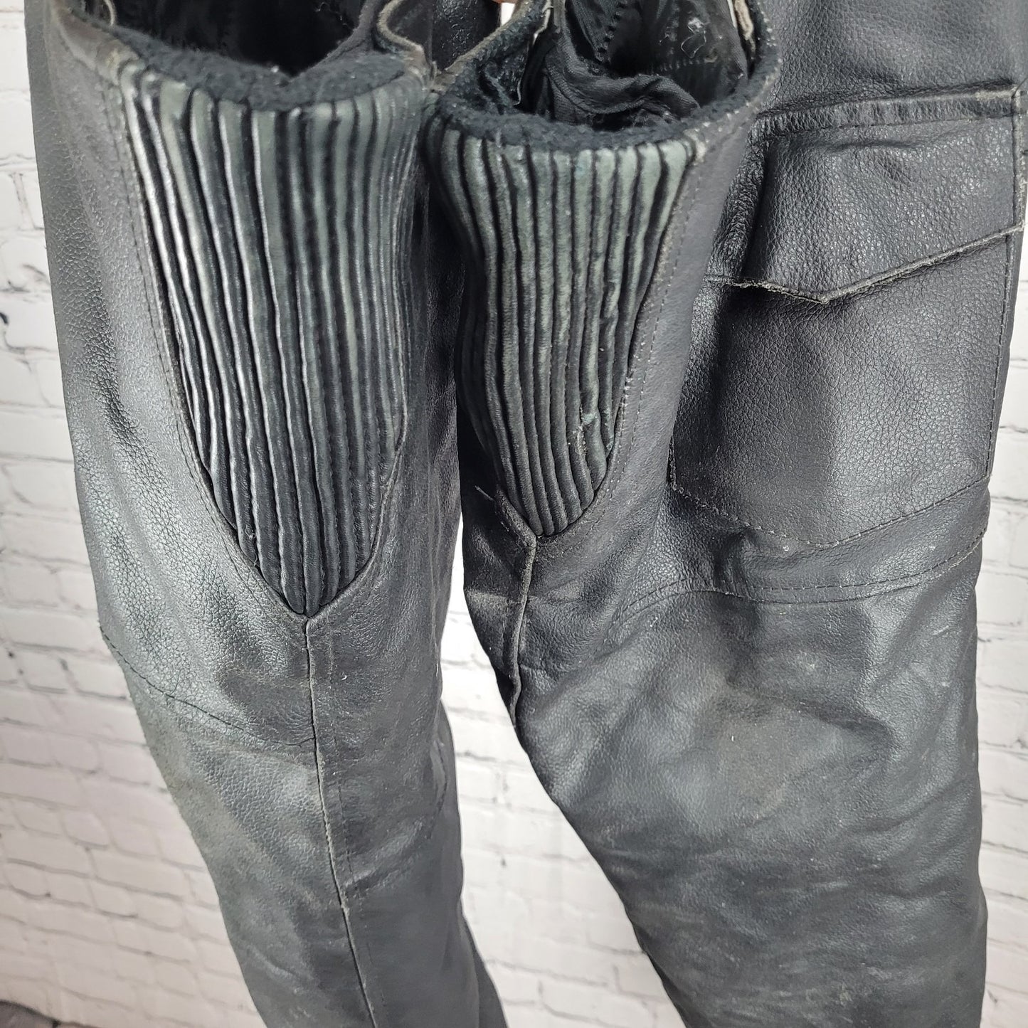 Jafrum Motorcycle Gear Black Removable Quilted Liner Chaps Pants Size Medium M