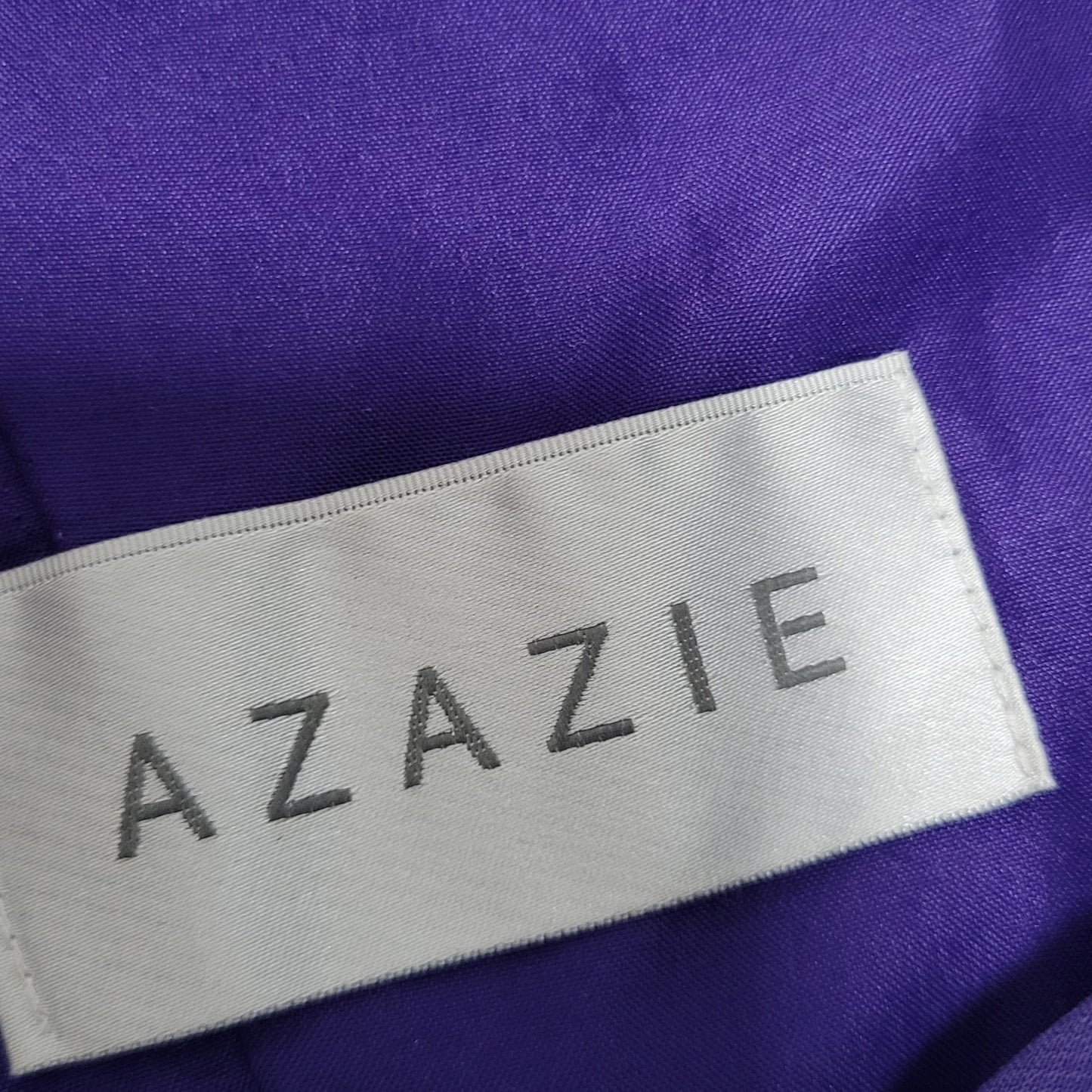 Azazie Purple Chiffon Pleated Bodice Sleeveless Bridesmaid Size Medium M