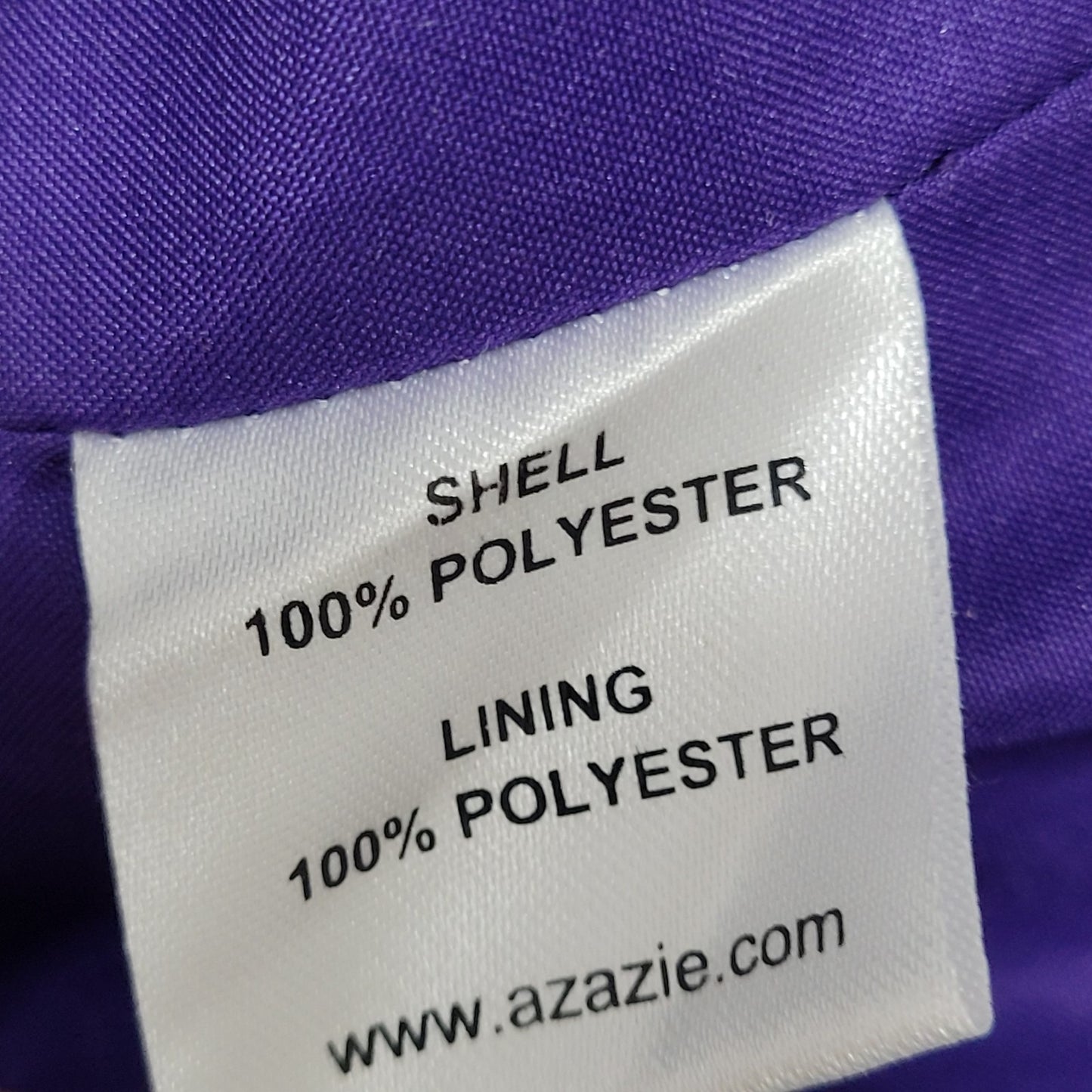 Azazie Purple Chiffon Pleated Bodice Sleeveless Bridesmaid Size Medium M
