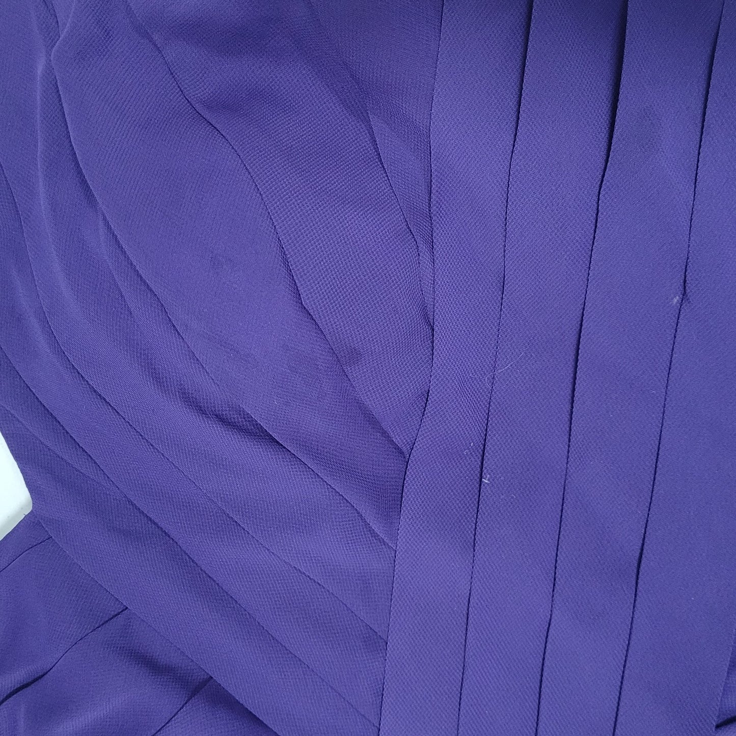 Azazie Purple Chiffon Pleated Bodice Sleeveless Bridesmaid Size Medium M