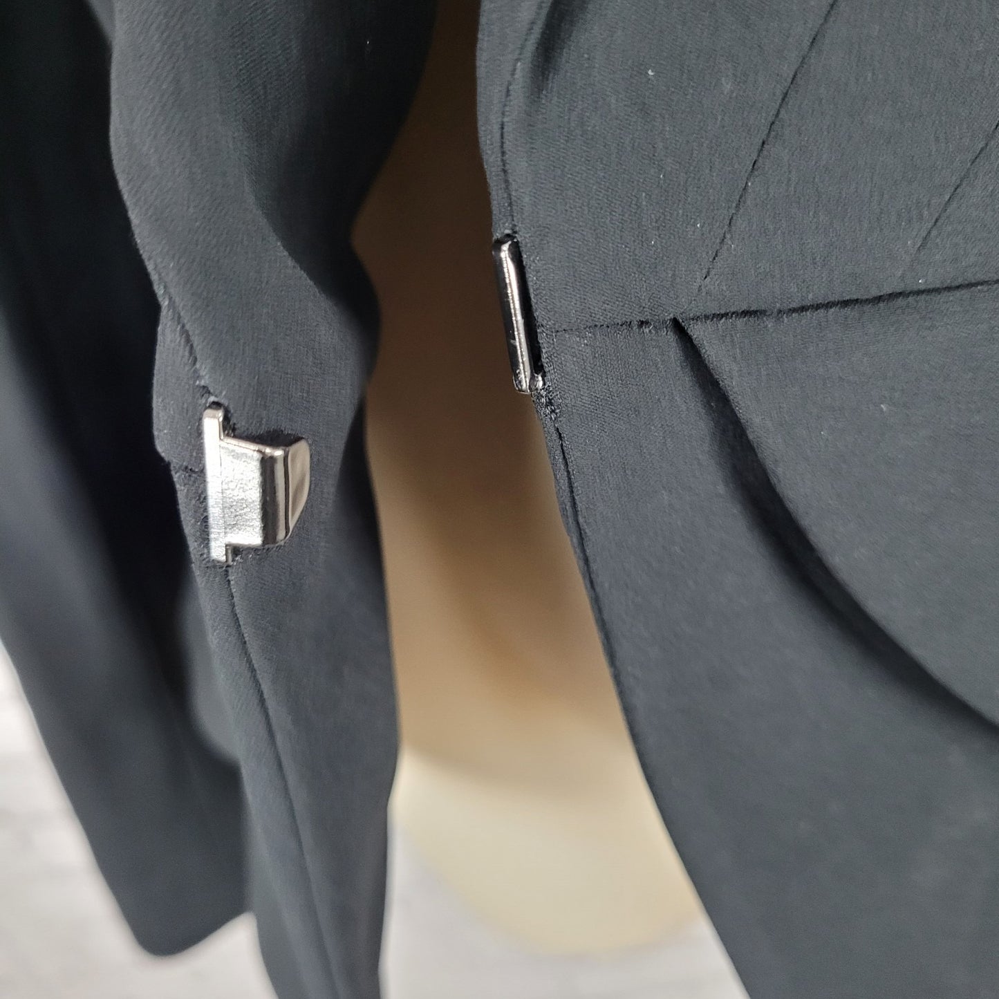 Viktor & Rolf Black Stretch Peak Blazer Suit Jacket Italy Made Size 42 US 6