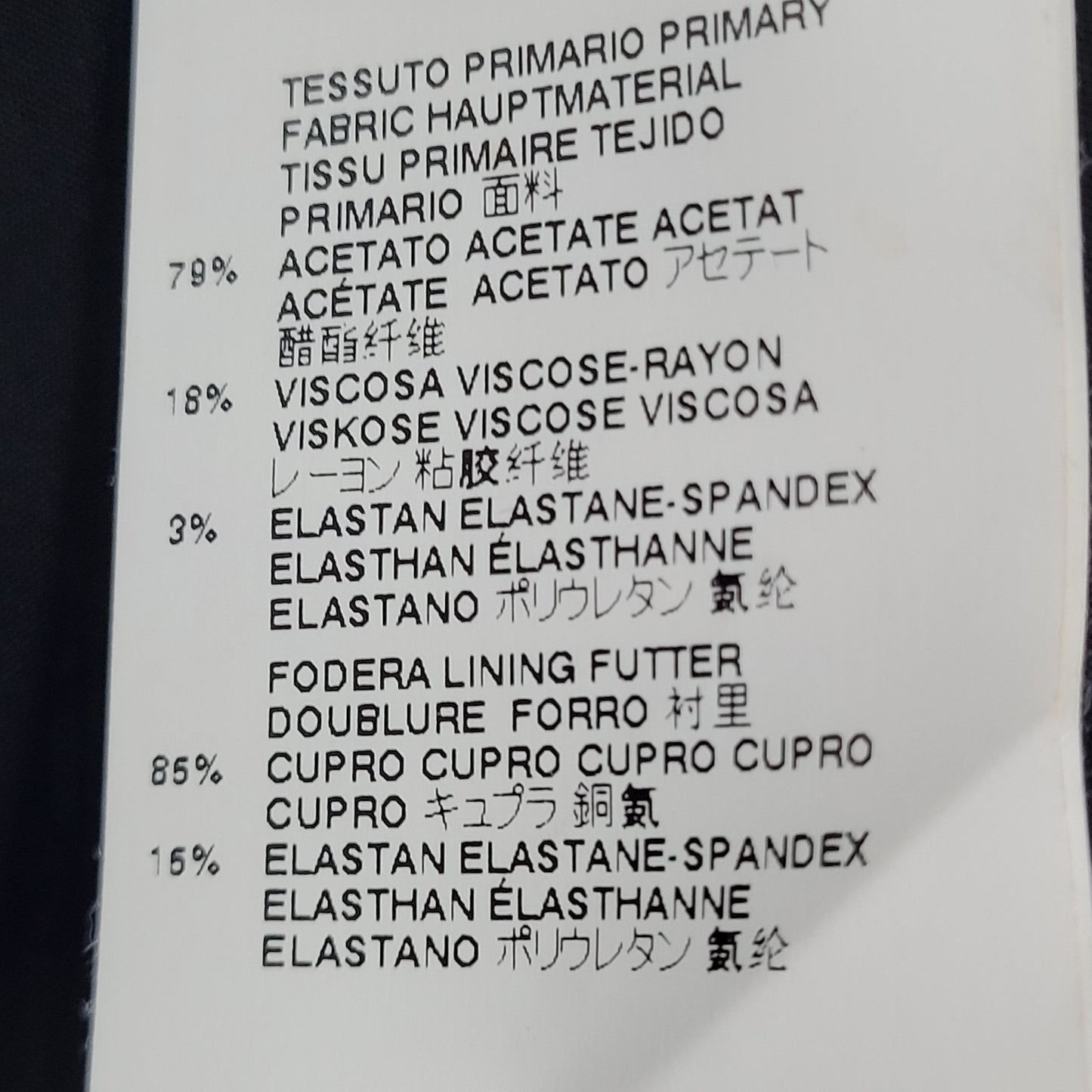 Viktor & Rolf Black Stretch Peak Blazer Suit Jacket Italy Made Size 42 US 6