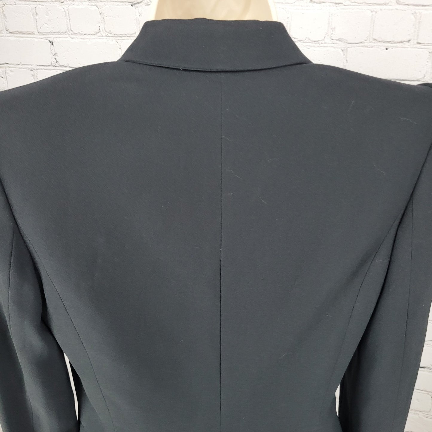 Viktor & Rolf Black Stretch Peak Blazer Suit Jacket Italy Made Size 42 US 6