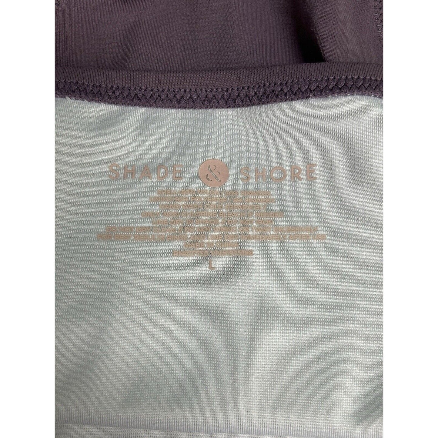 Shade & Shore Purple Cheeky High Waisted Bikini Bottom L