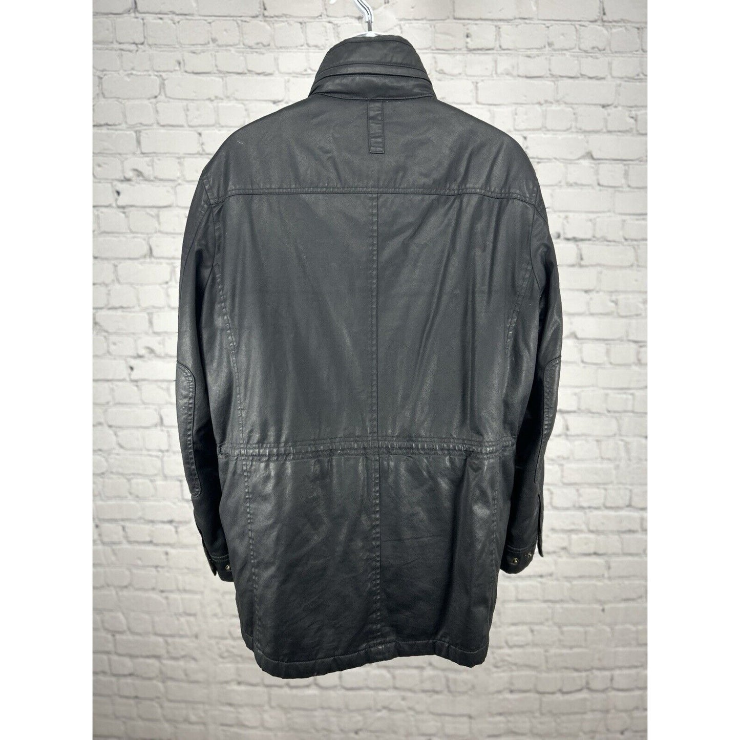 Bondelid Black Long Sleeve Hooded Adjustable Waist Heavy Jacket Size Large L