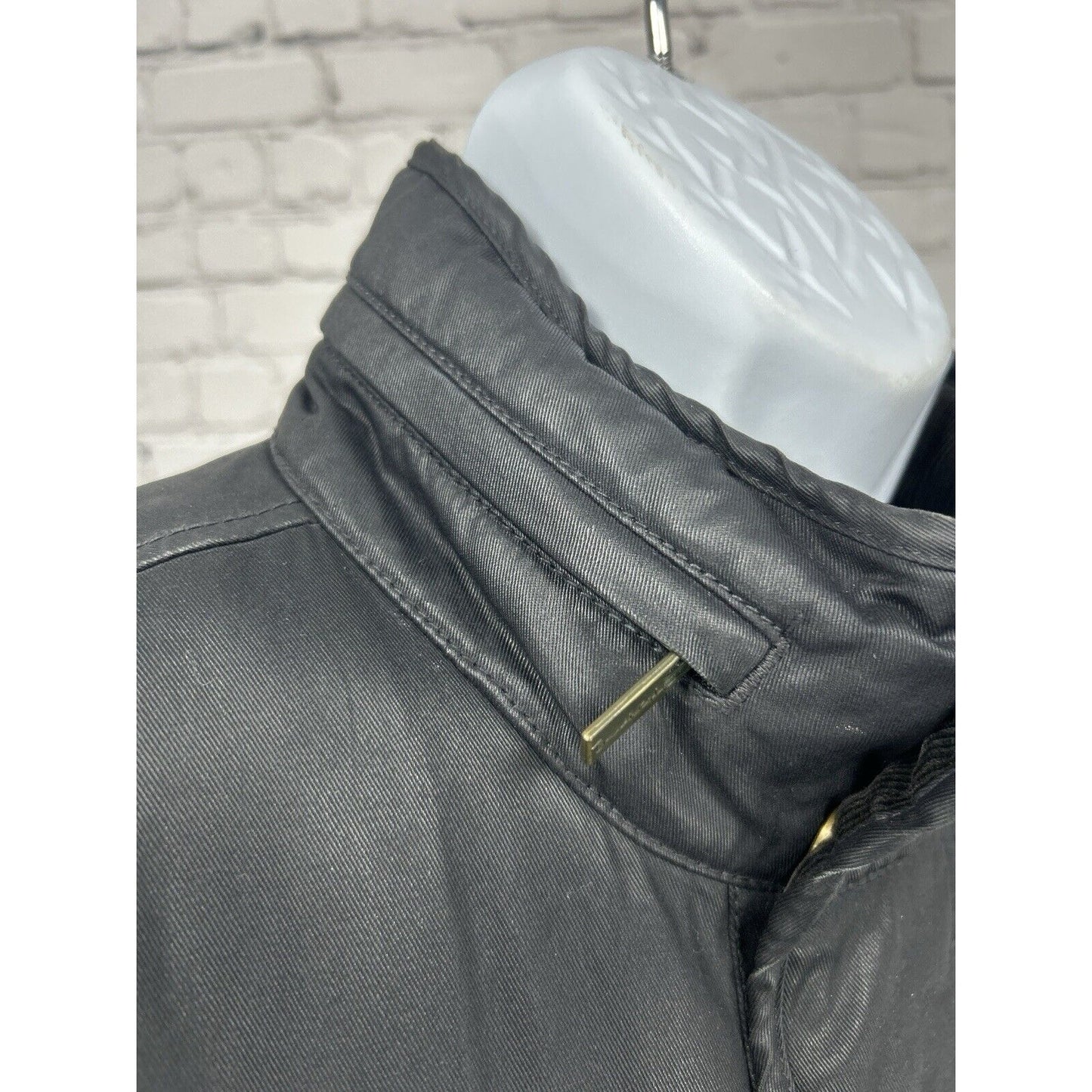 Bondelid Black Long Sleeve Hooded Adjustable Waist Heavy Jacket Size Large L