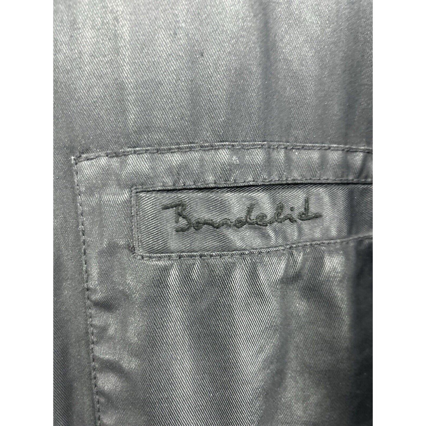 Bondelid Black Long Sleeve Hooded Adjustable Waist Heavy Jacket Size Large L