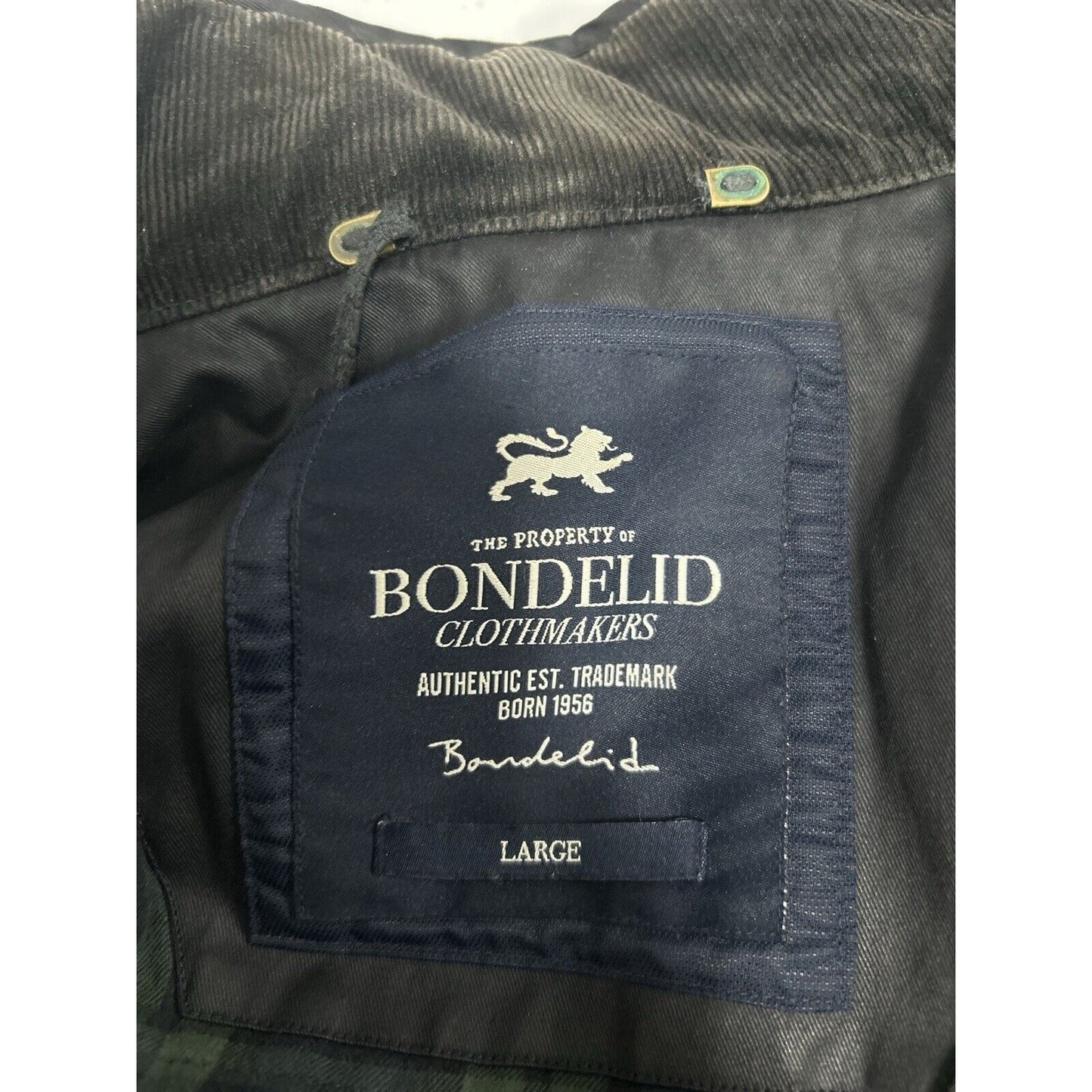 Bondelid Black Long Sleeve Hooded Adjustable Waist Heavy Jacket Size Large L