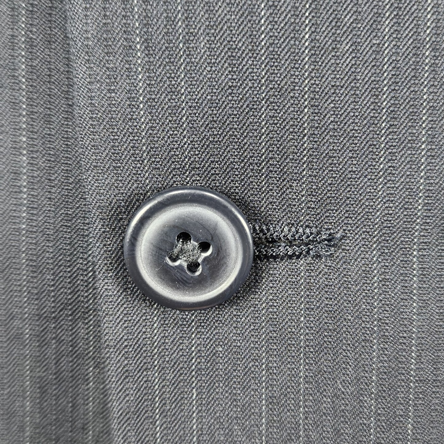 Haggar Navy Suit Up System 2 Button Notch Vented Full 2 Piece Set 46L (36x32)