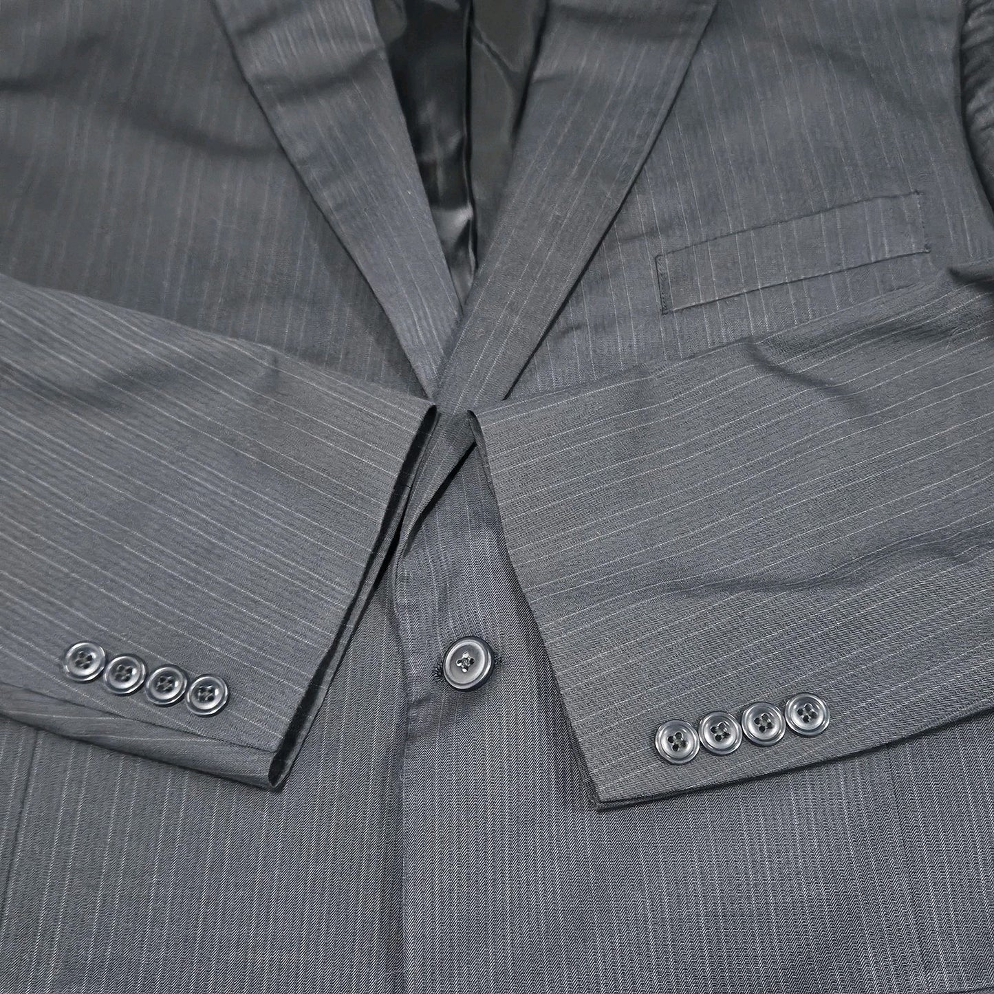 Haggar Navy Suit Up System 2 Button Notch Vented Full 2 Piece Set 46L (36x32)