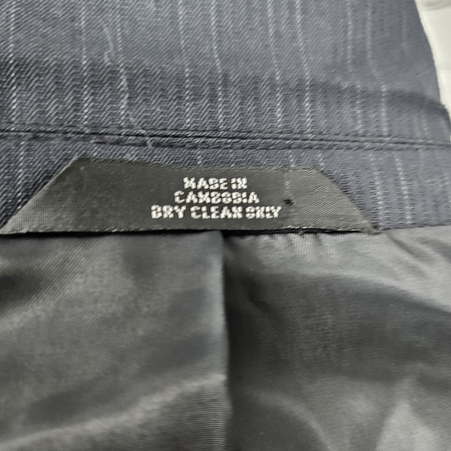 Haggar Navy Suit Up System 2 Button Notch Vented Full 2 Piece Set 46L (36x32)