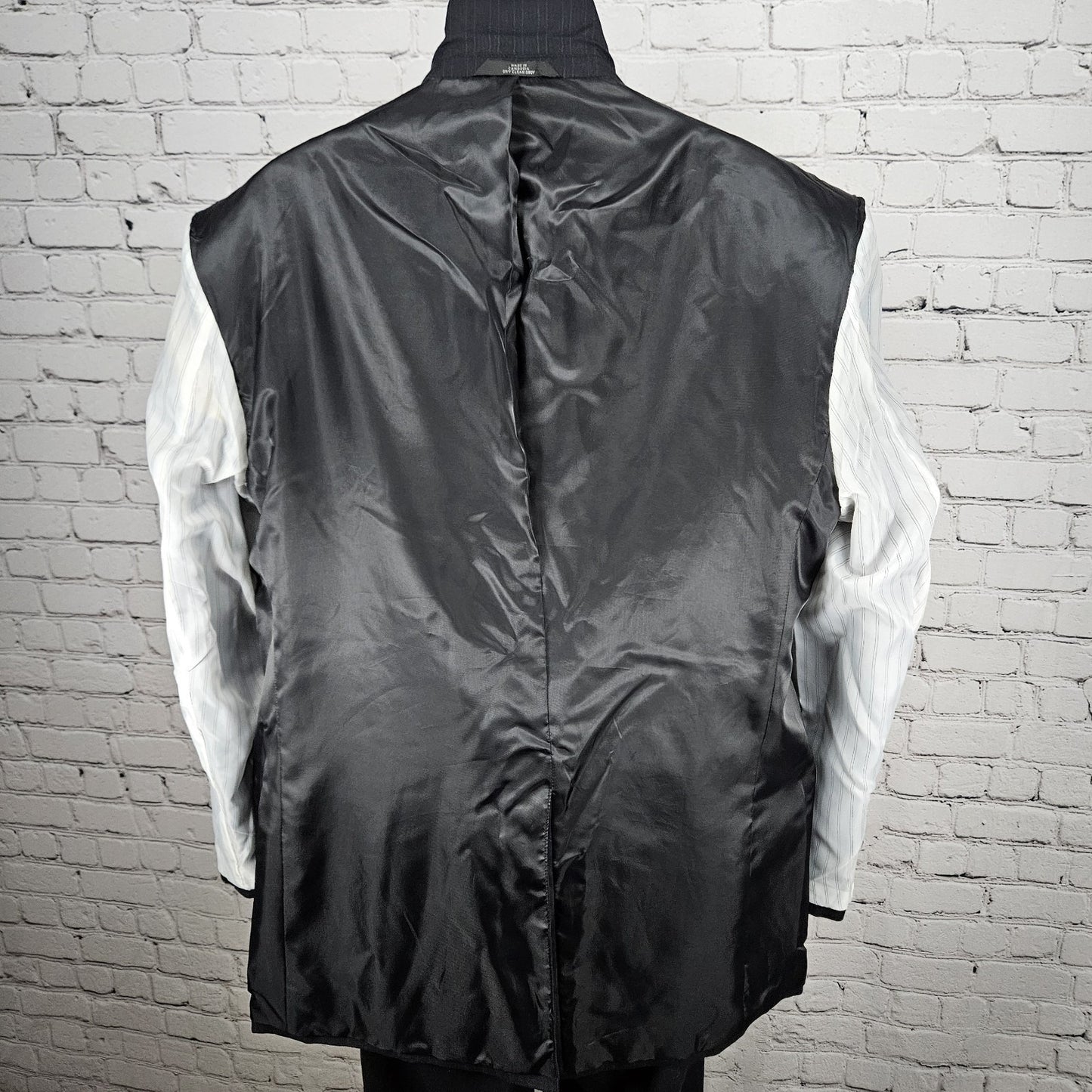 Haggar Navy Suit Up System 2 Button Notch Vented Full 2 Piece Set 46L (36x32)