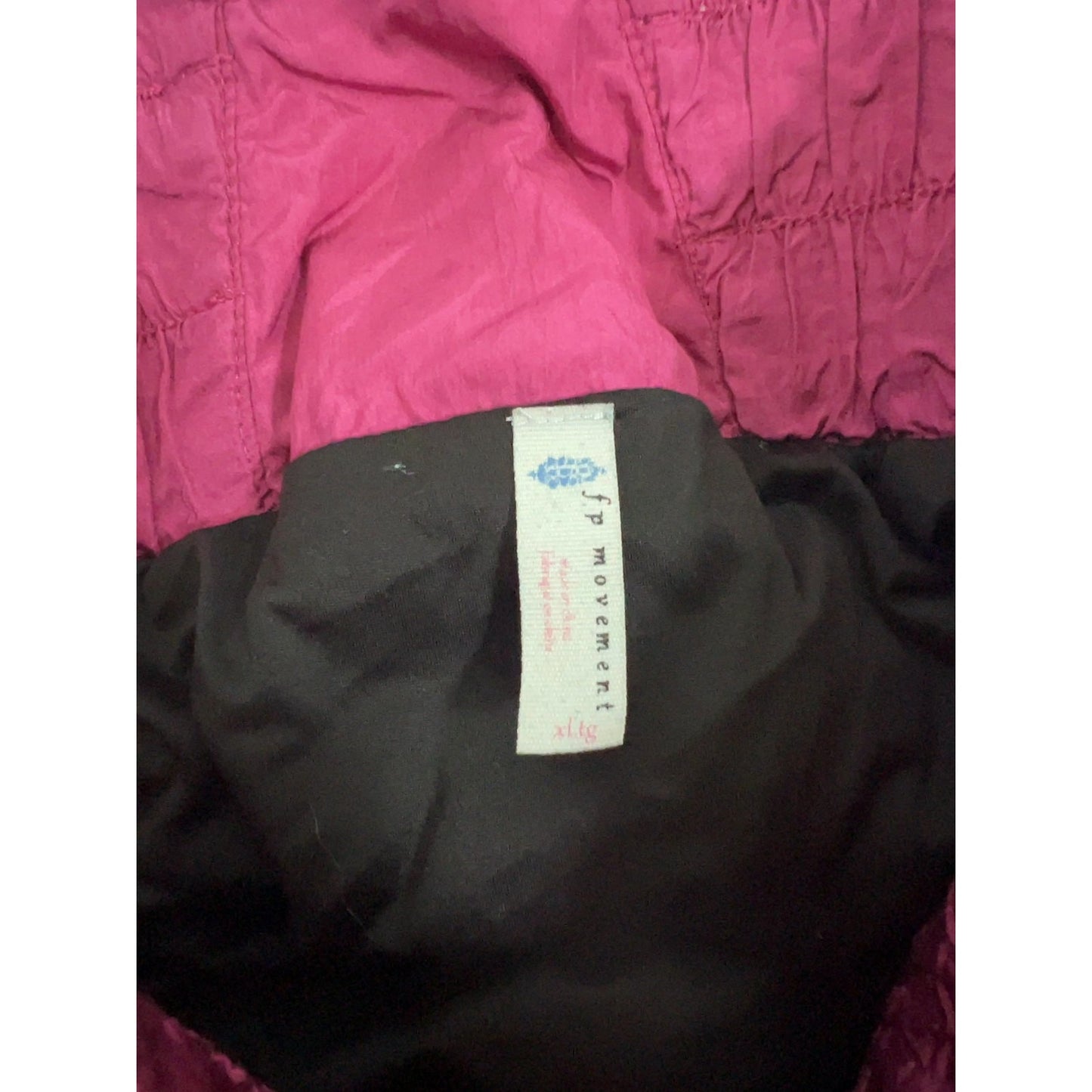 FP Movement The Way Home Magenta Smocked High Rise Running Shorts XL